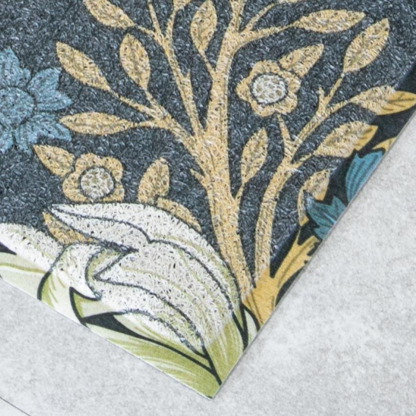 Blue Floral William Morris Pattern Doormat