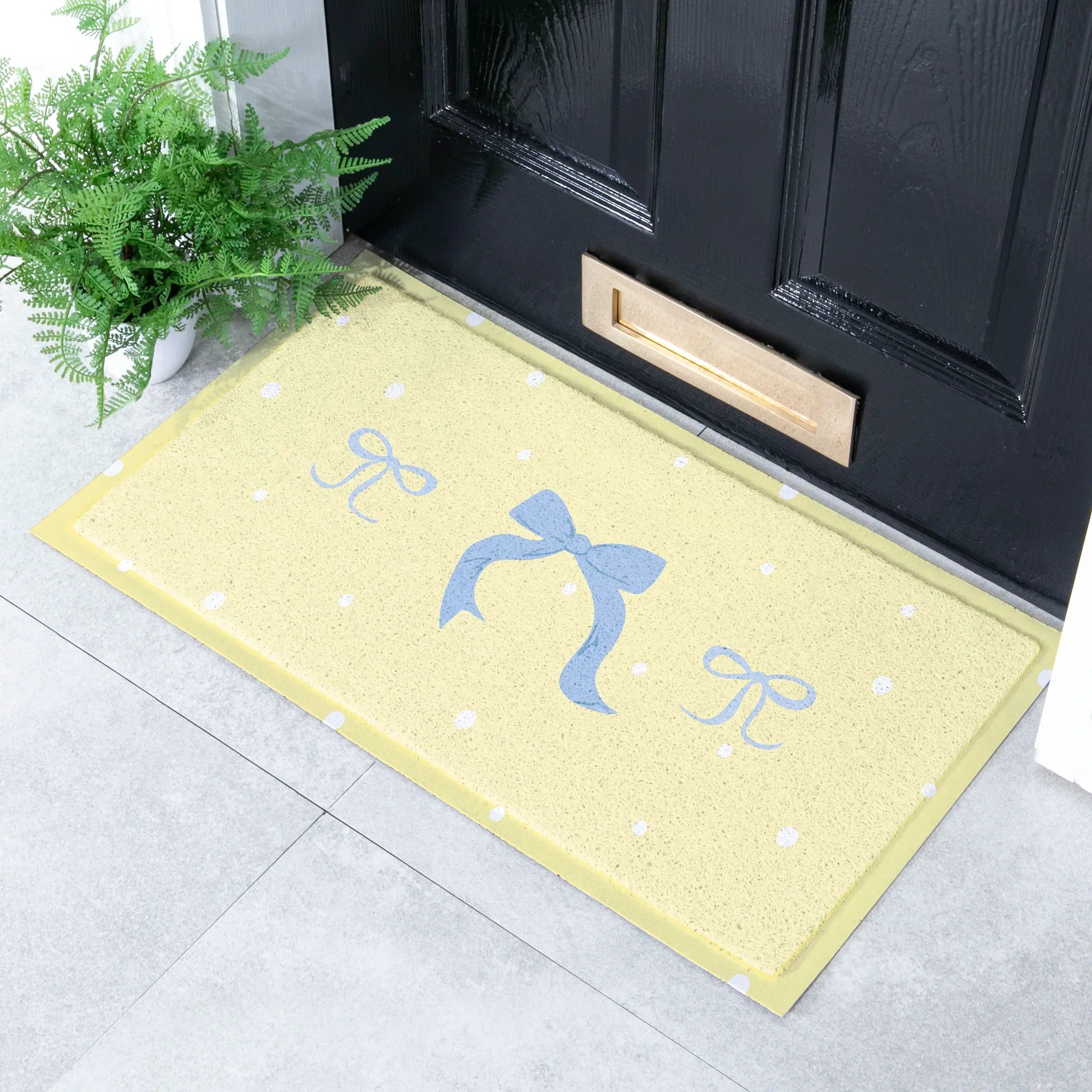 Butter Yellow Bow Doormat
