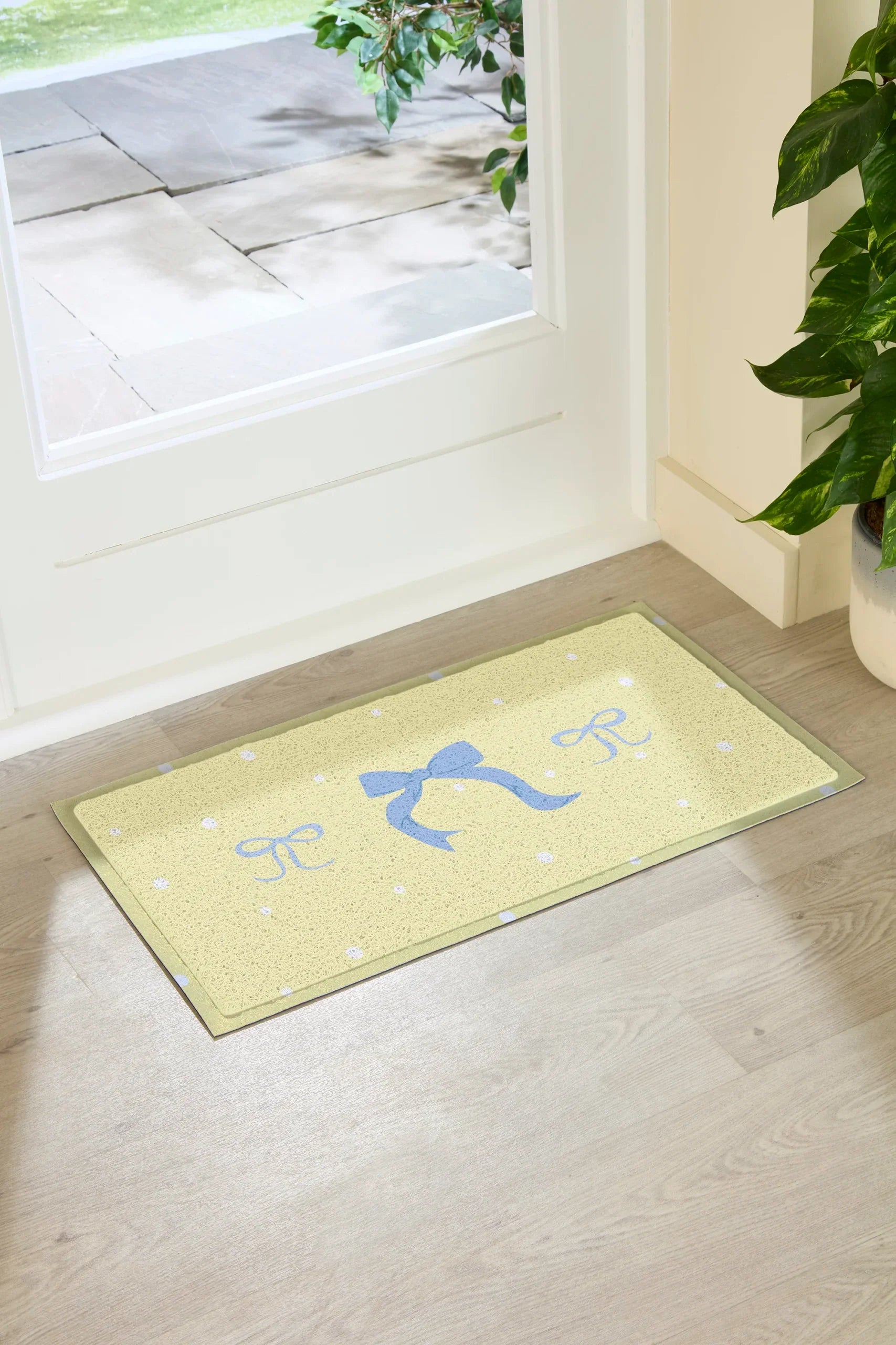 Butter Yellow Bow Doormat