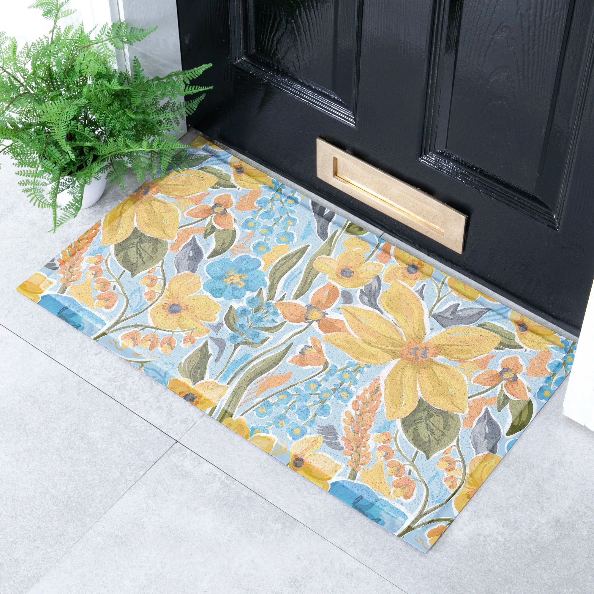 Yellow Flowers Doormat