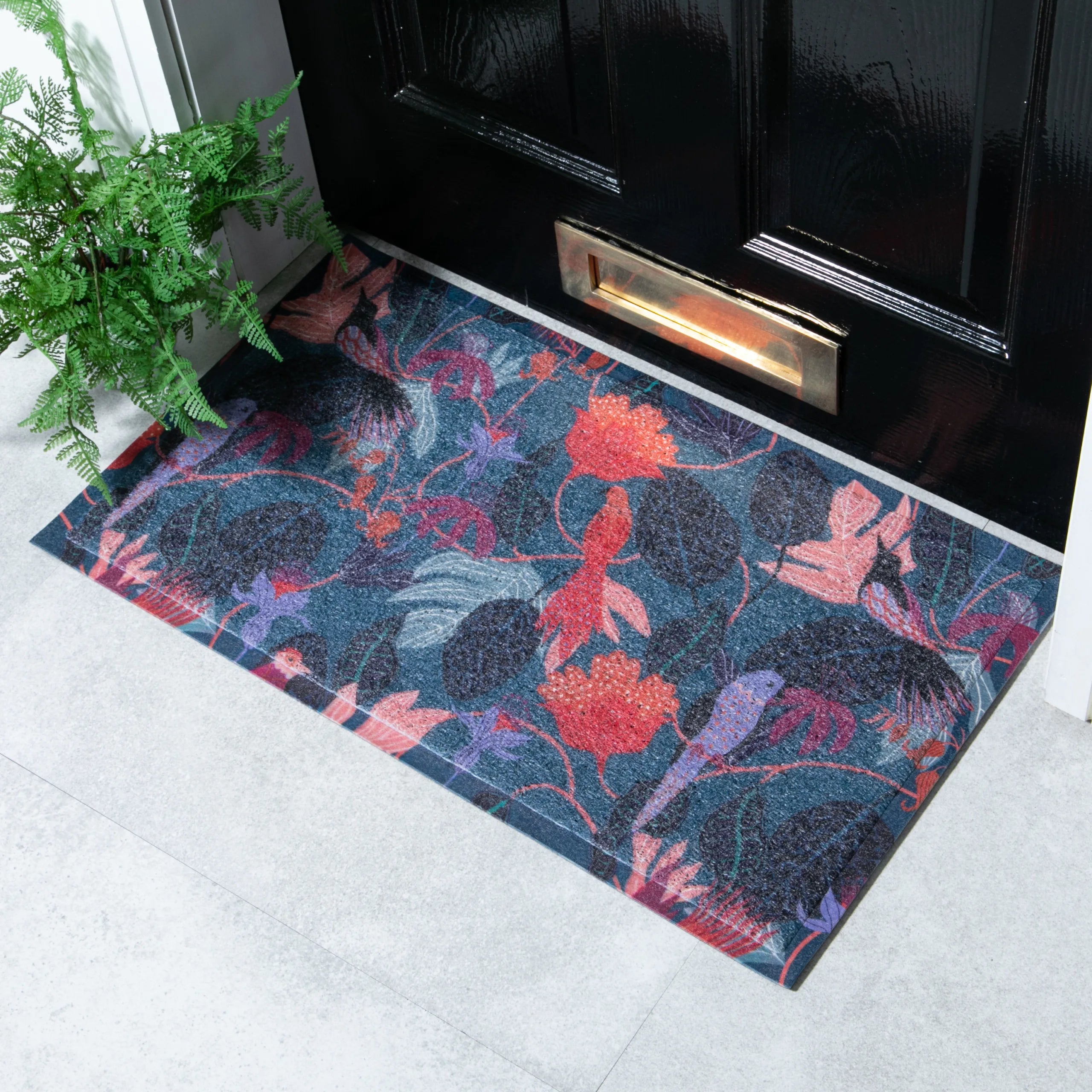 True Creation Teal Doormat x Rachel Parker