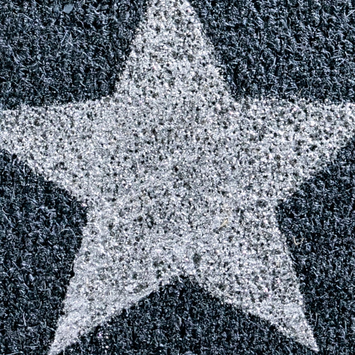 Grey Glitter Star Doormat