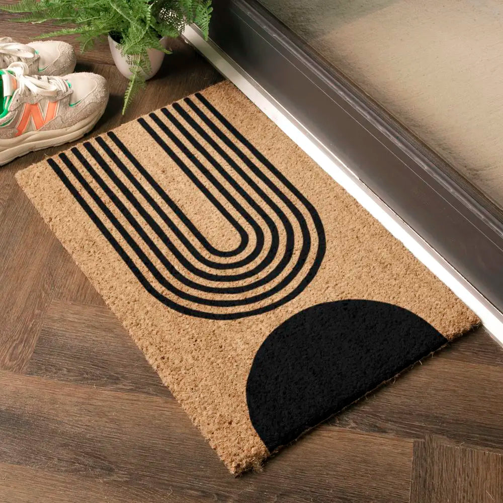 Abstract Half Moon Doormat