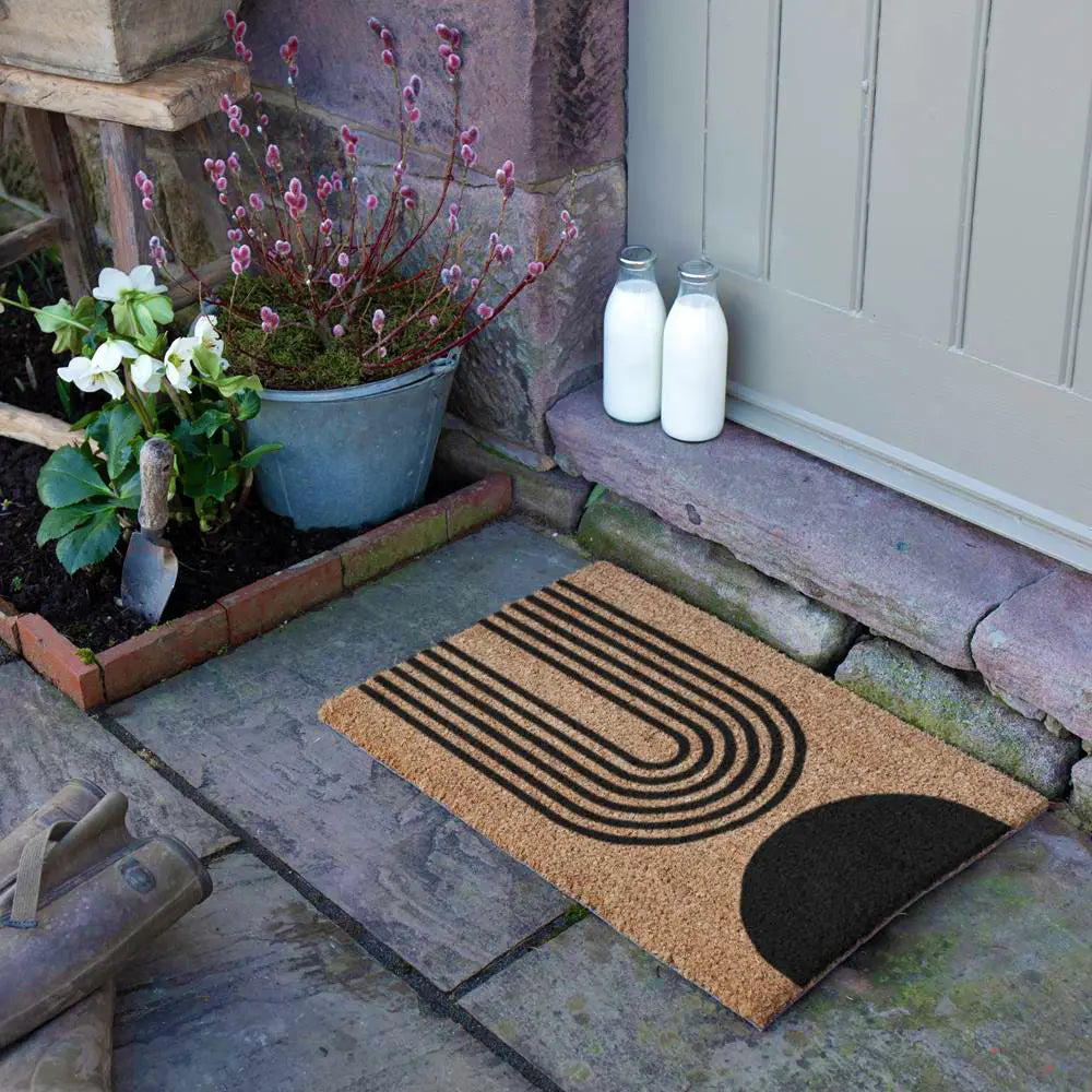 Abstract Half Moon Doormat