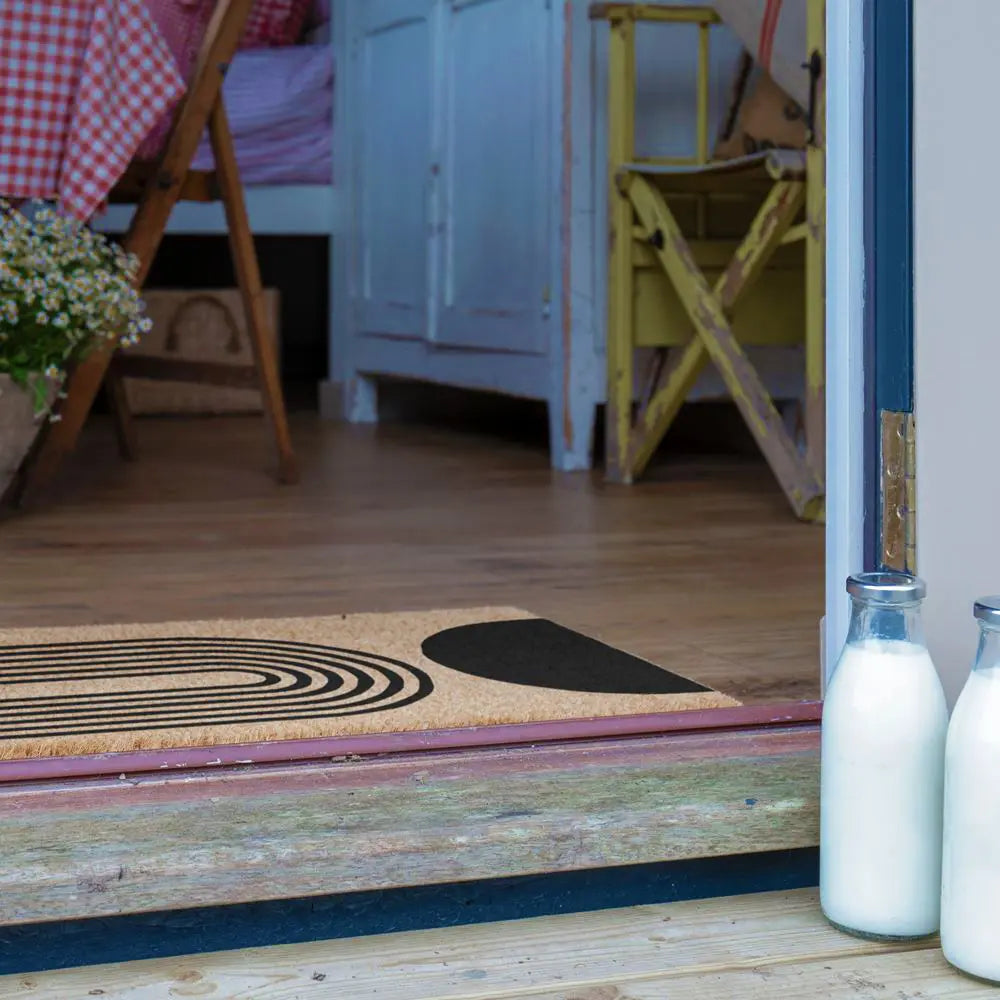 Abstract Half Moon Doormat