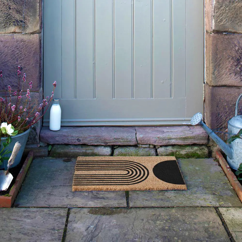 Abstract Half Moon Doormat