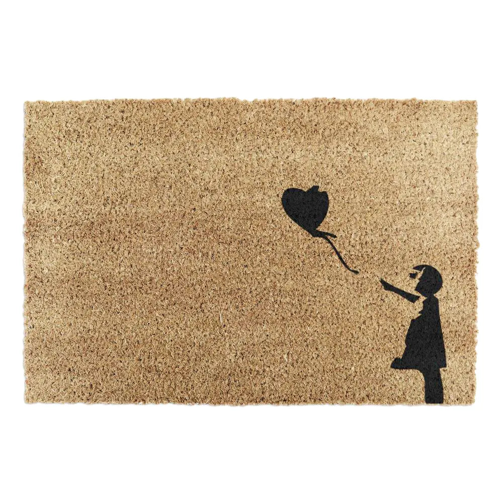 Girl with a Balloon Graffiti Doormat