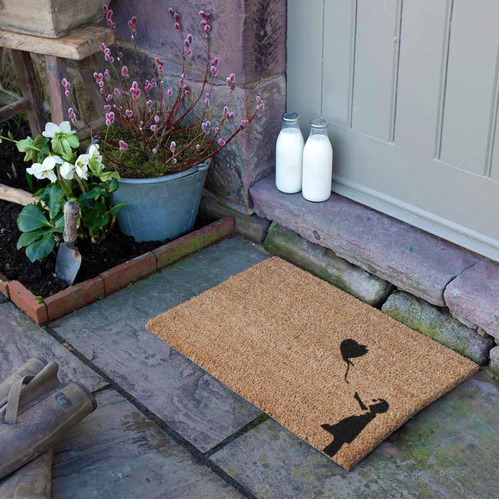 Girl with a Balloon Graffiti Doormat