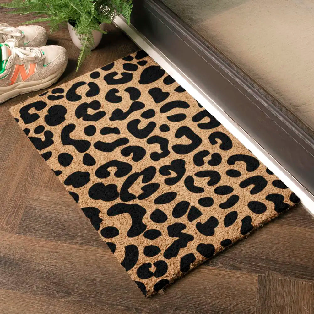 Leopard print doormat