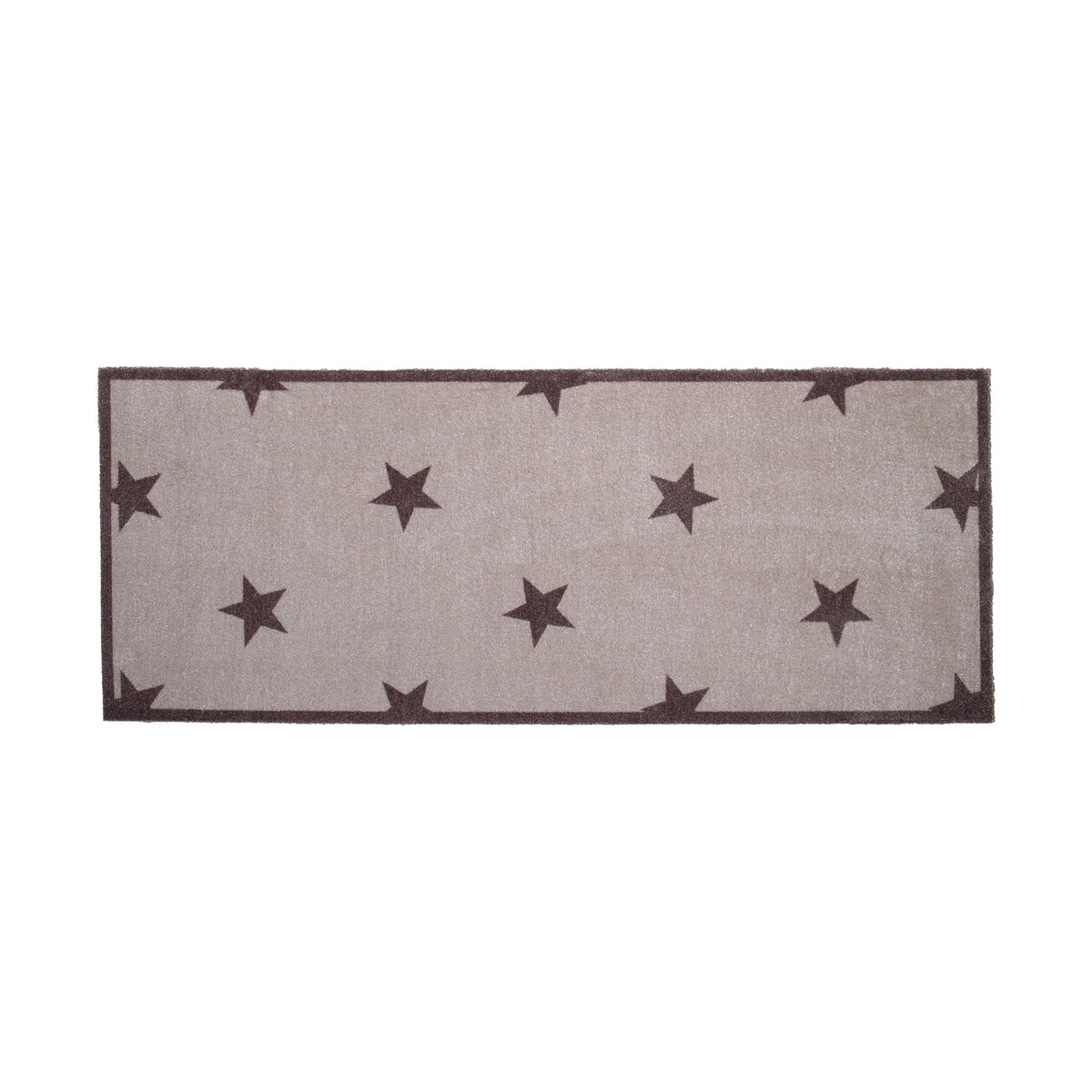 Brown Stair Pattern Indoor Washable Runner 150x60cm