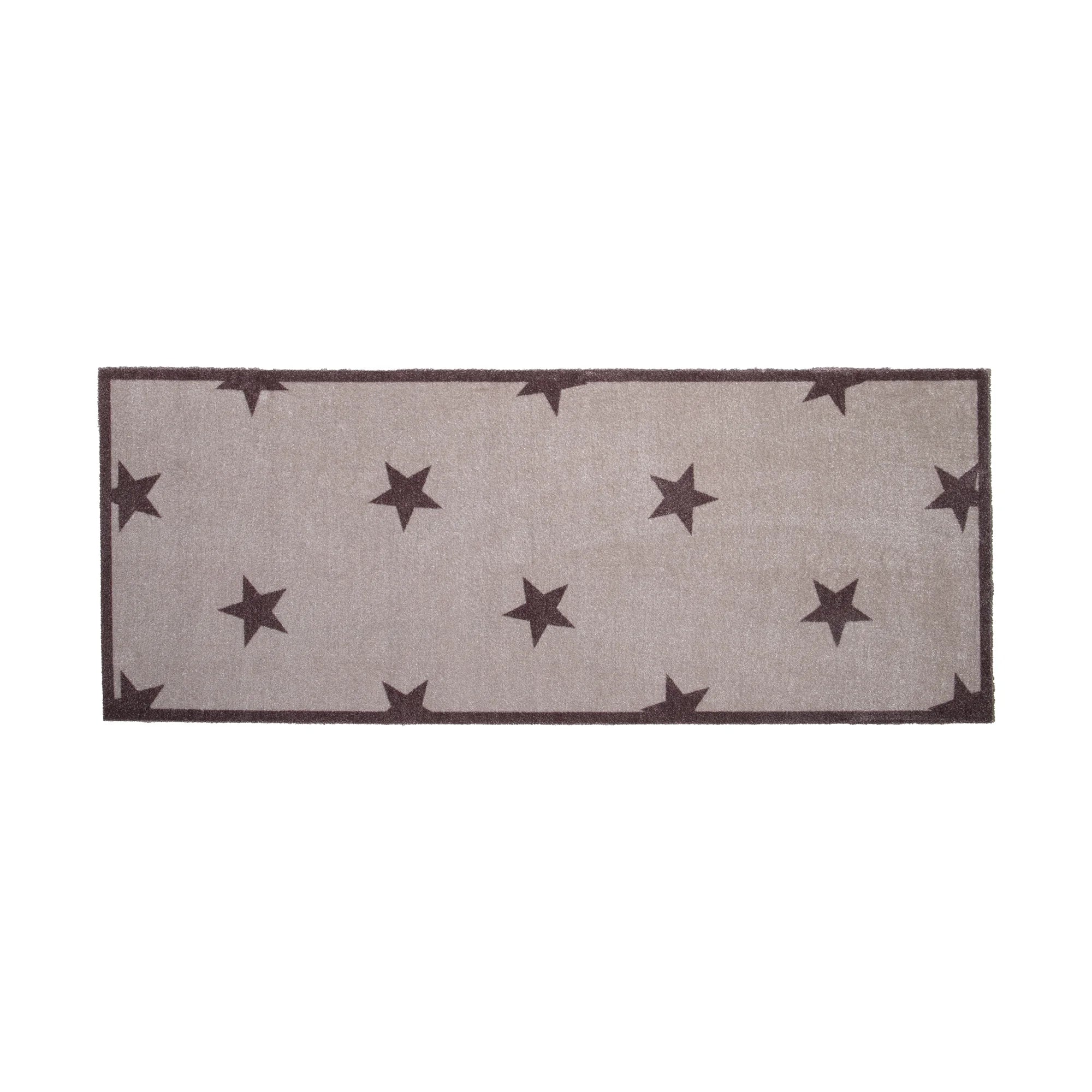 Brown Stair Pattern Indoor Washable Runner 150x60cm