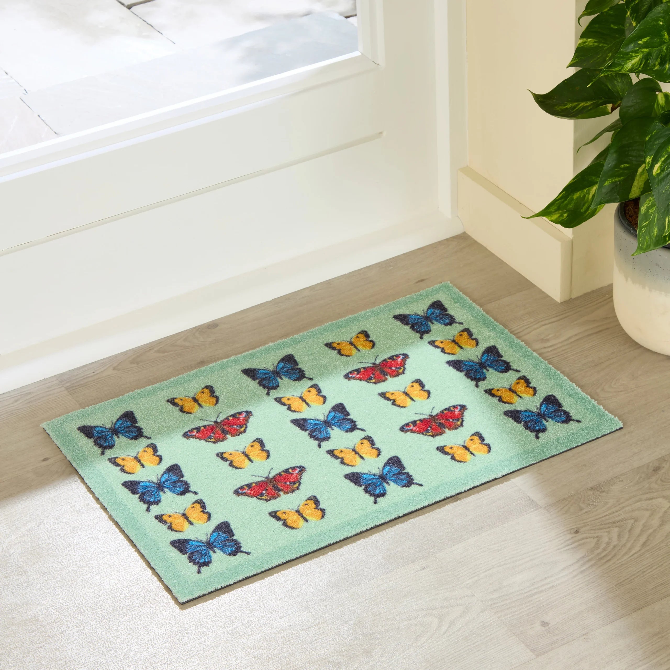 Butterfly Pattern Indoor Washable Doormat