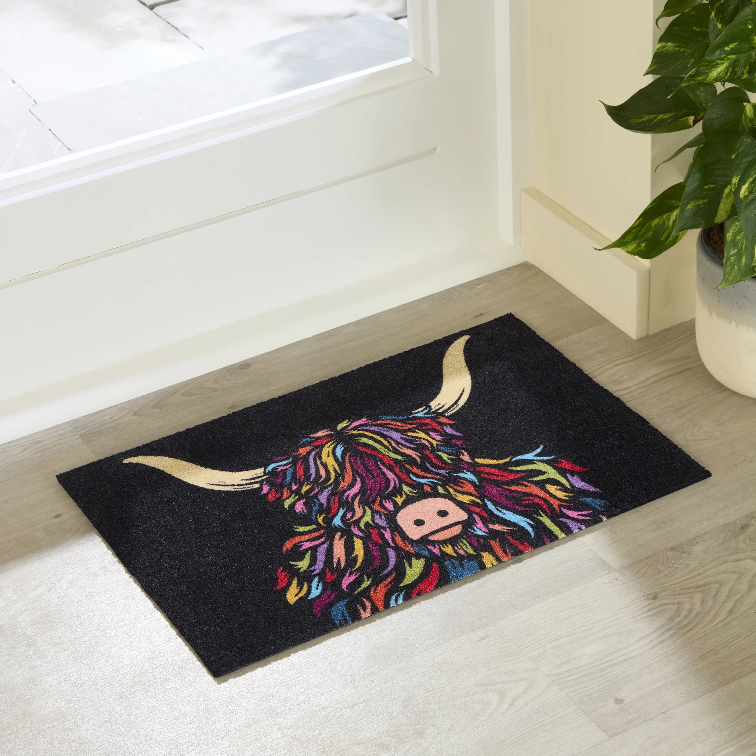 Highland Cow Indoor Washable Doormat
