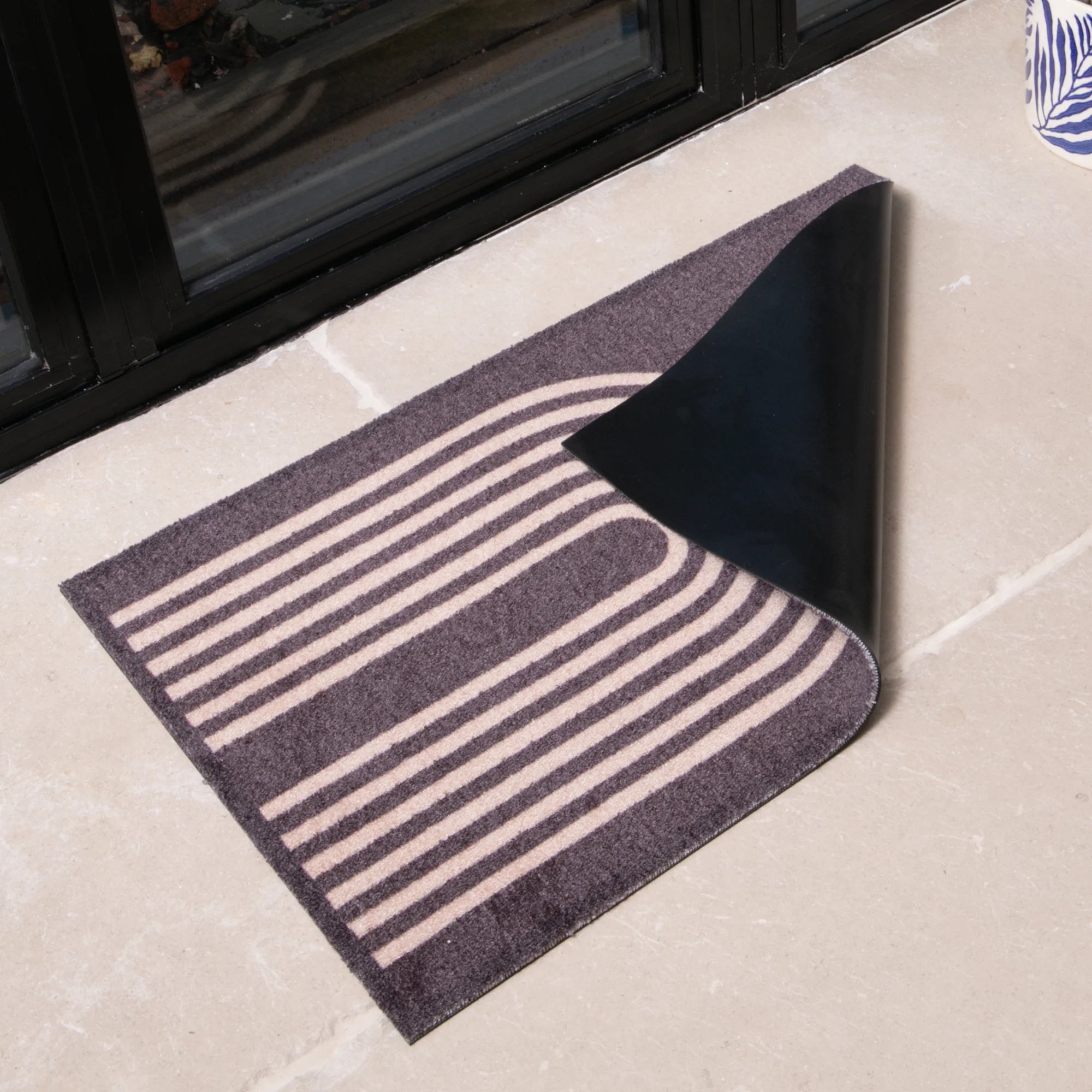 Brown Abstract Indoor Washable Doormat