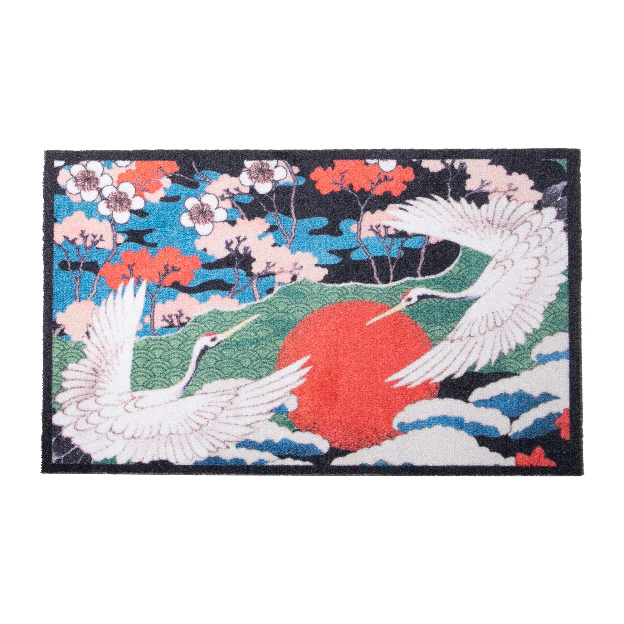 Japanese Crane Indoor Washable Doormat