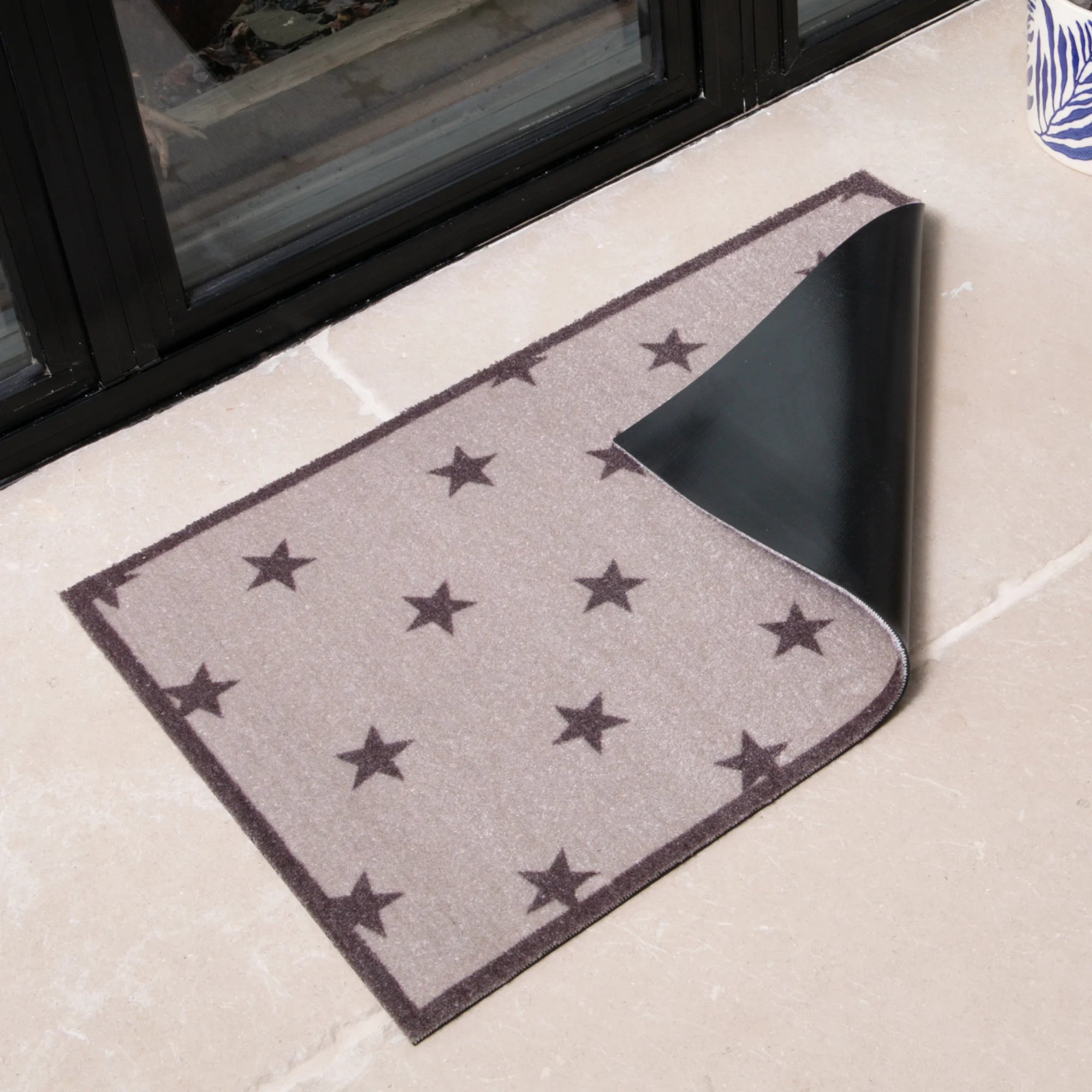 Brown Stars Indoor Washable Doormat