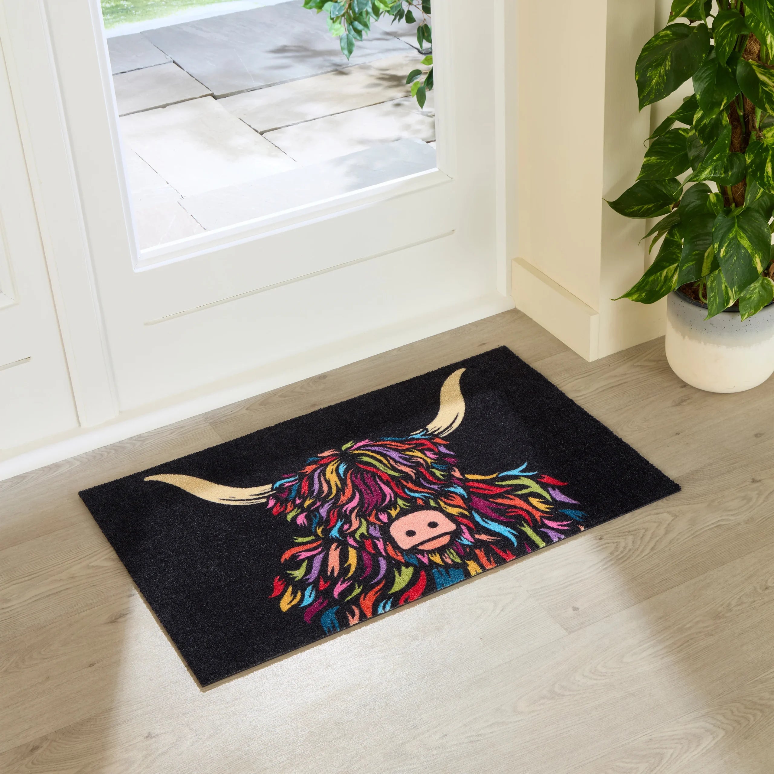 Highland Cow Indoor Washable Doormat