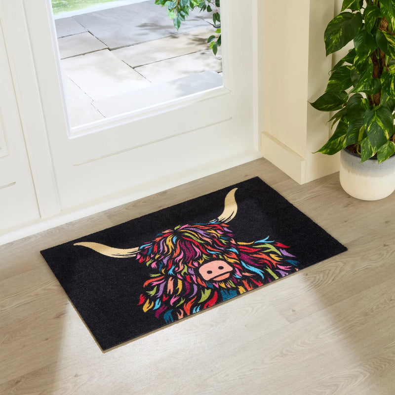 Highland Cow Indoor Washable Doormat