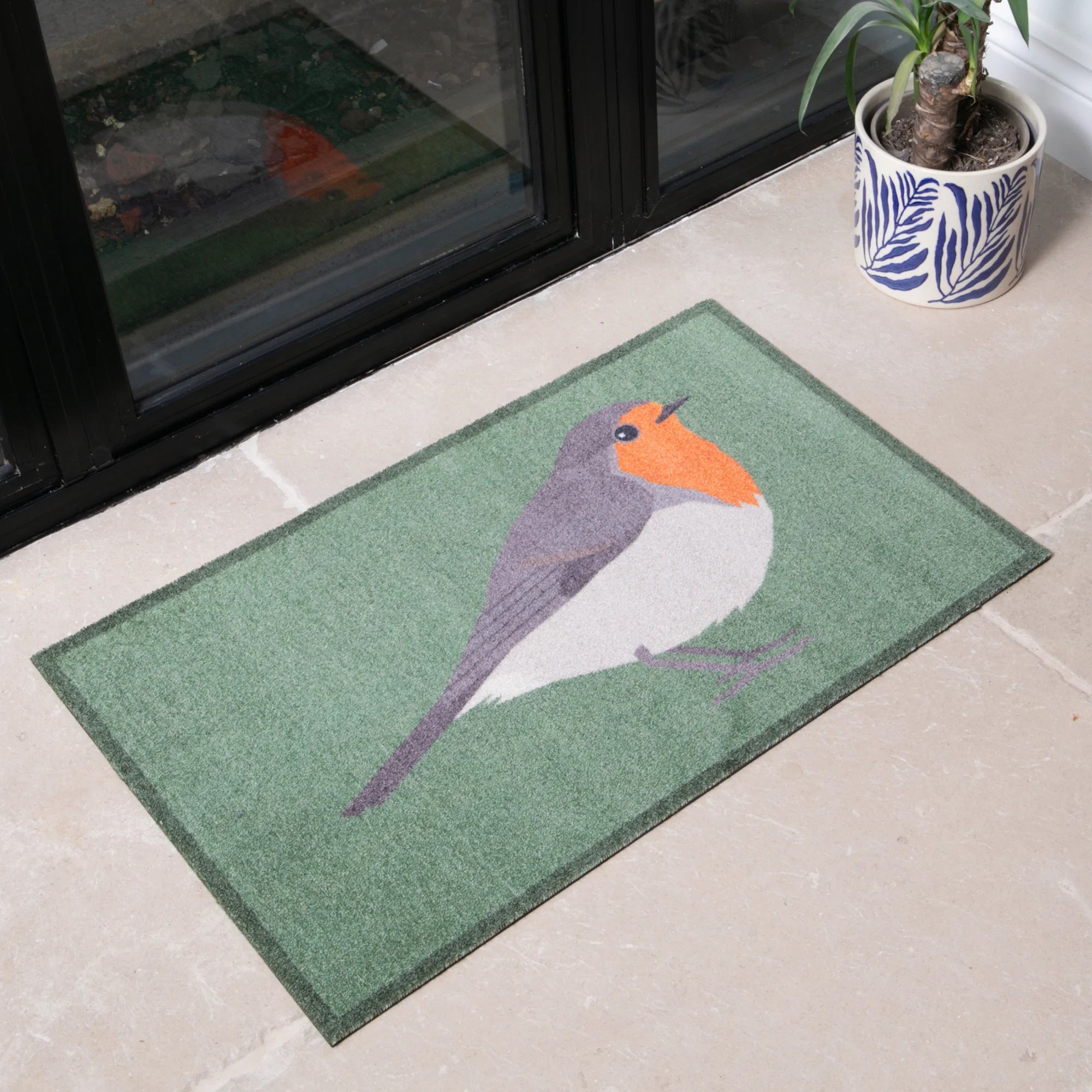 Green Robin Indoor Washable Doormat