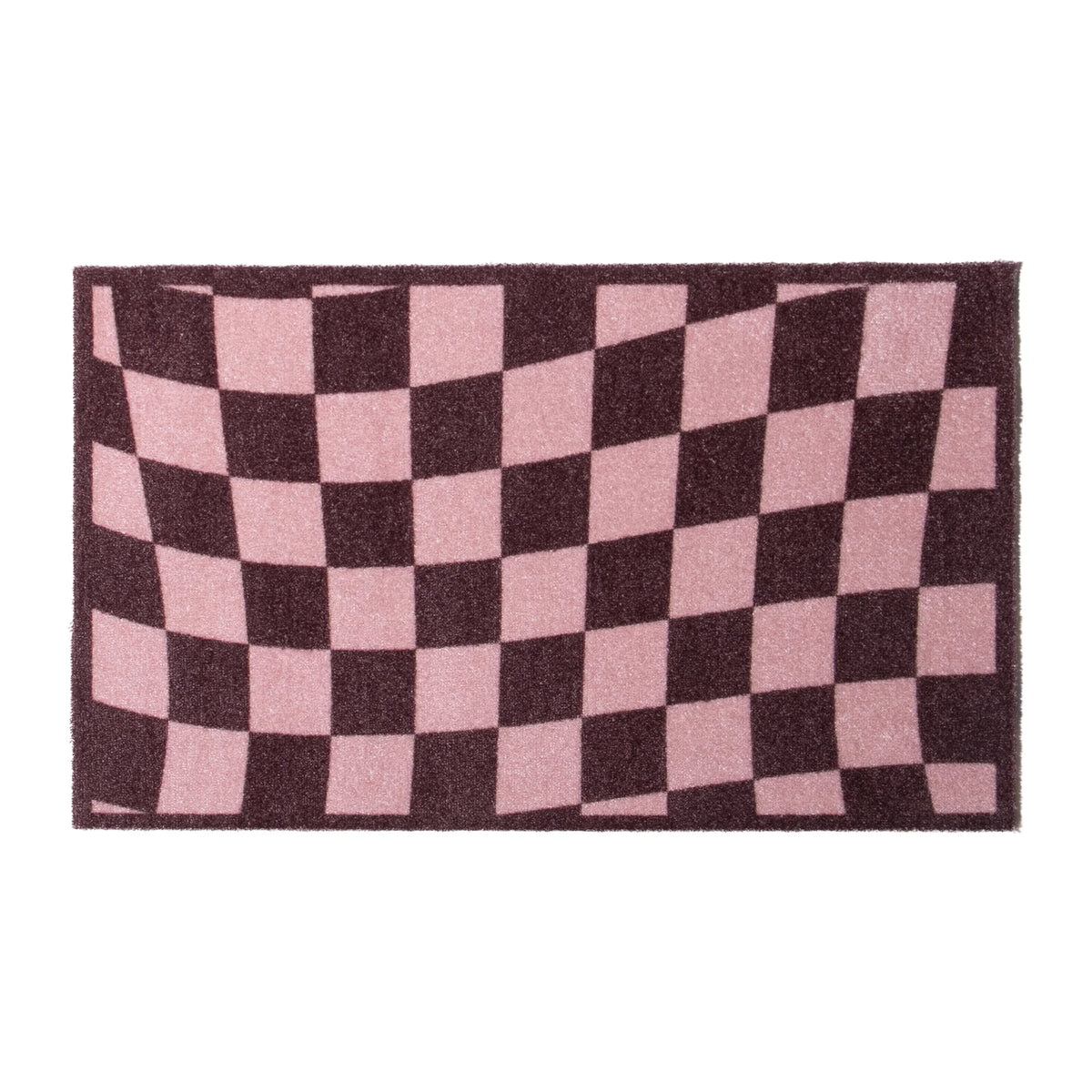 Wavey Checkerboard Indoor Washable Doormat