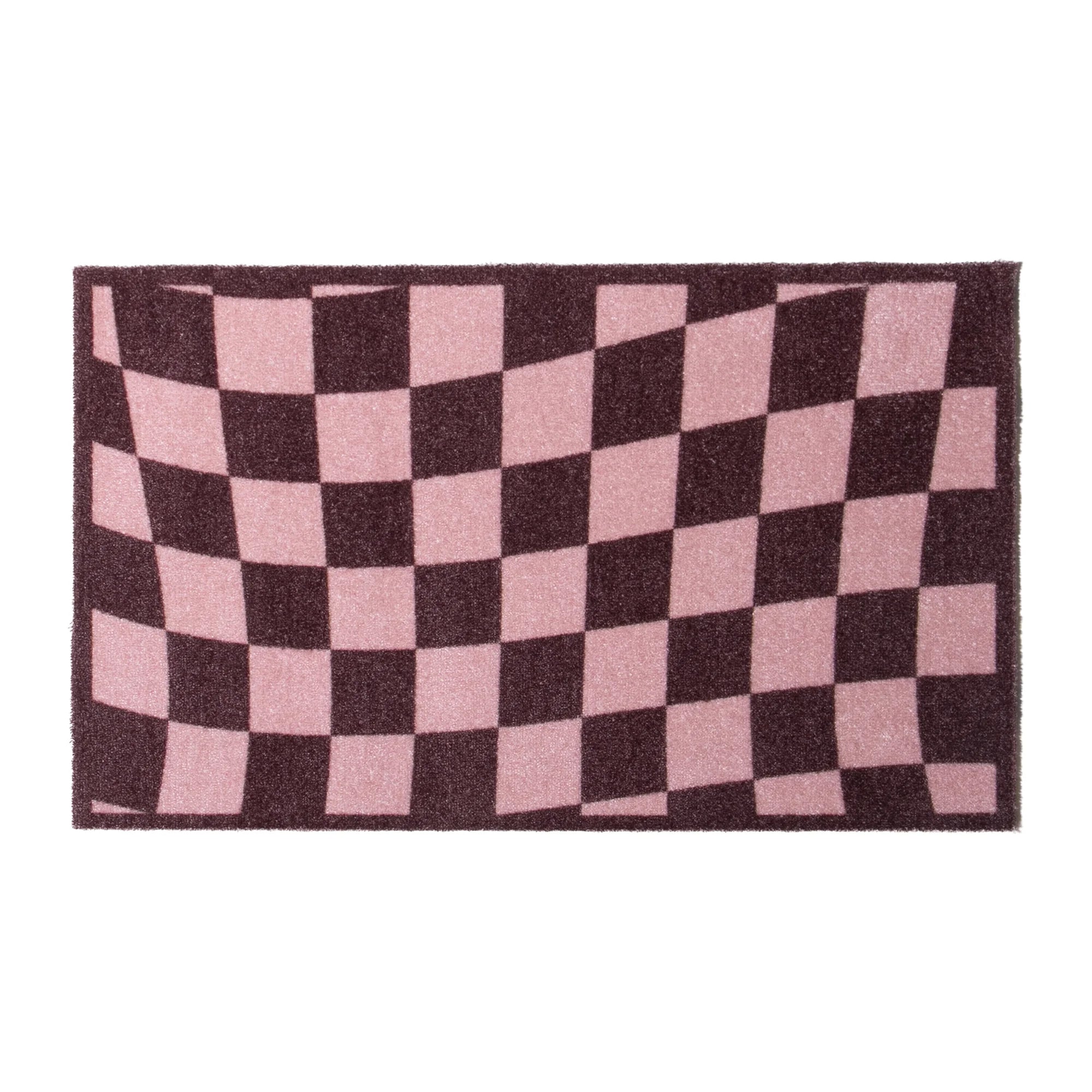 Wavey Checkerboard Indoor Washable Doormat