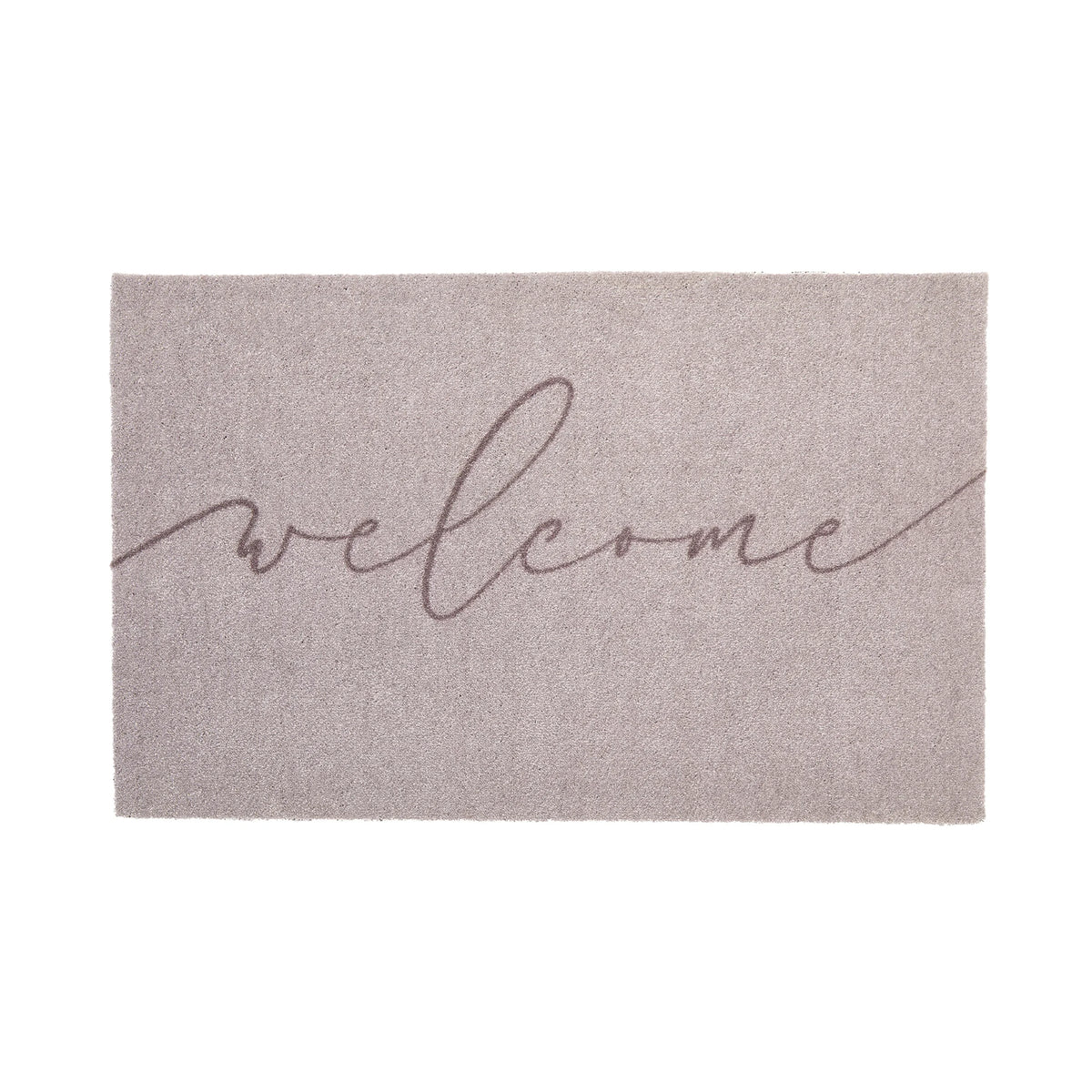Taupe Welcome Indoor Washable Doormat