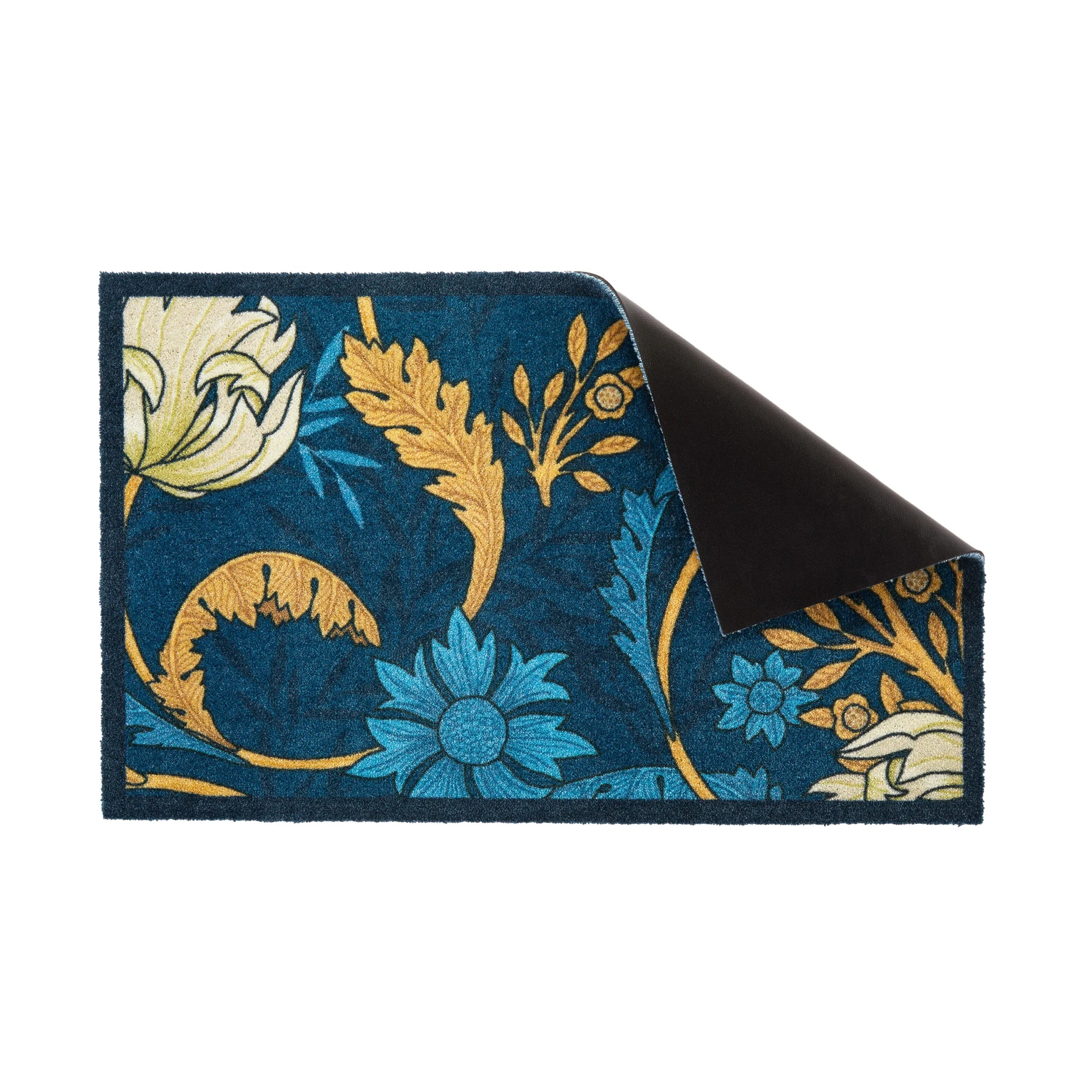 William Morris Blue Indoor Washable Doormat
