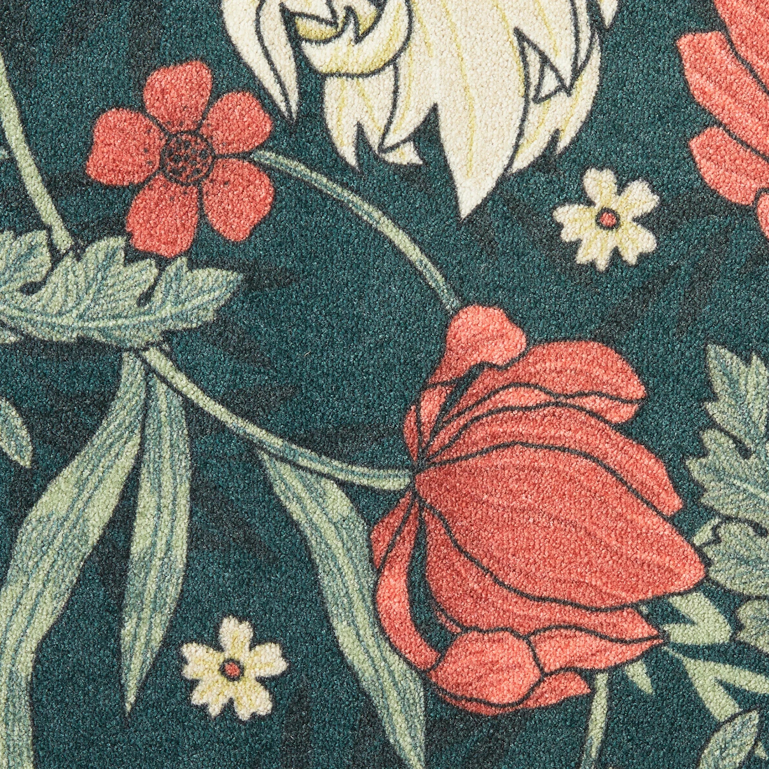 William Morris Rose Indoor Washable Doormat