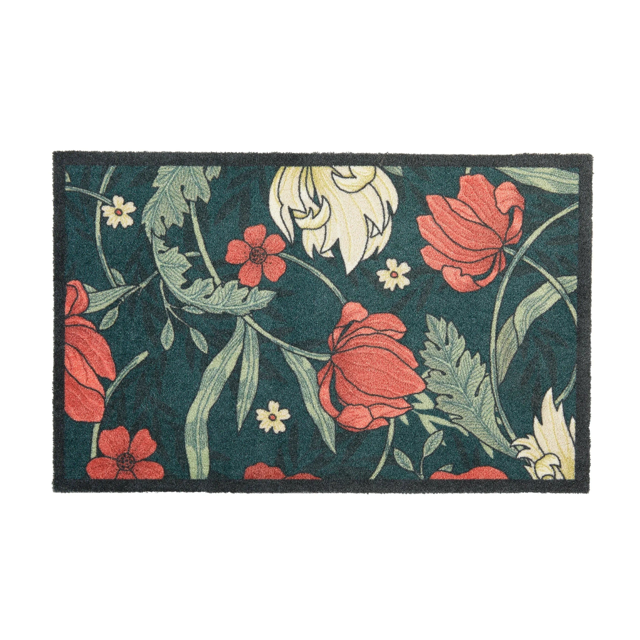 William Morris Rose Indoor Washable Doormat