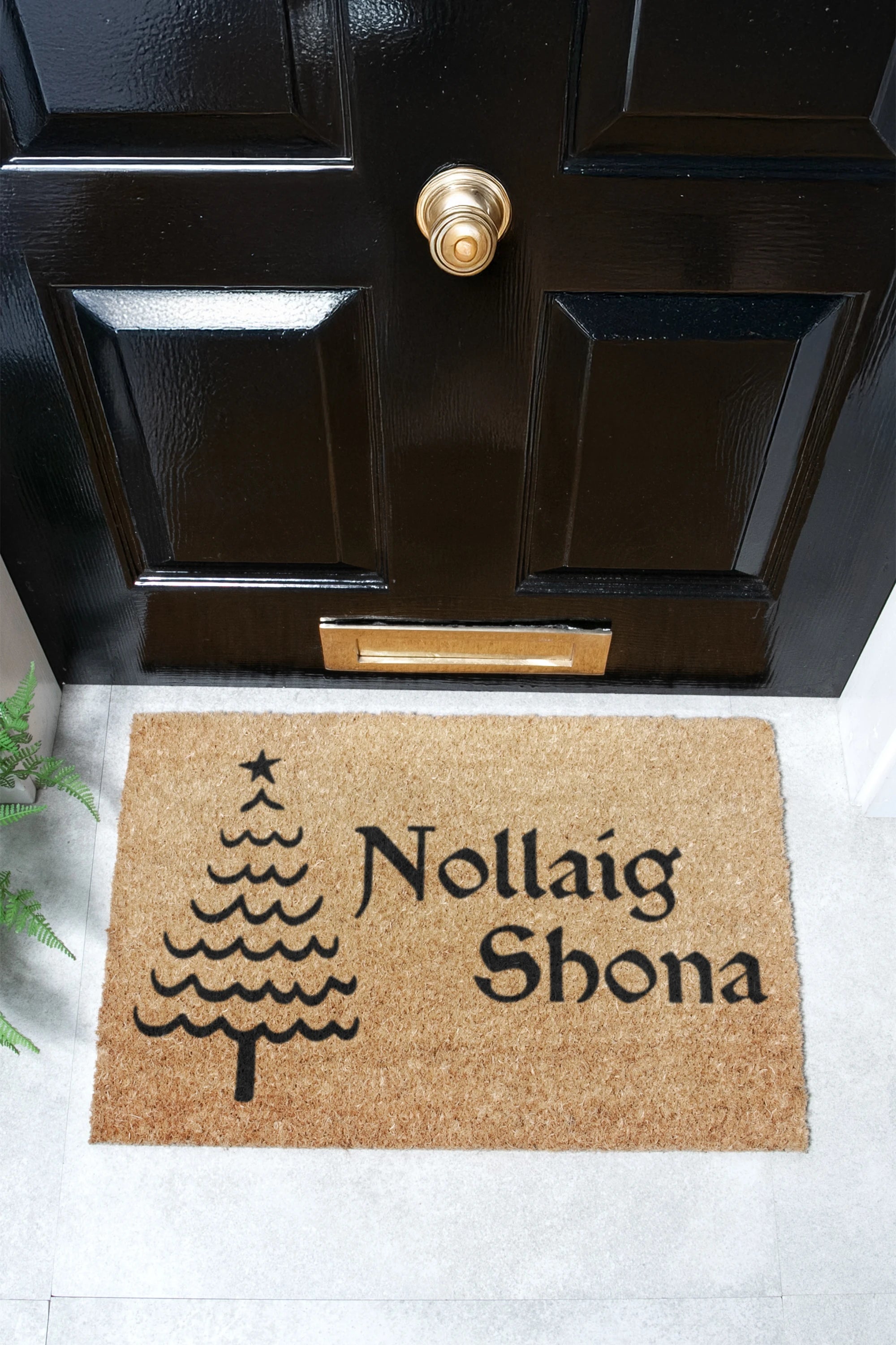 Nollaig Shona Coir Doormat