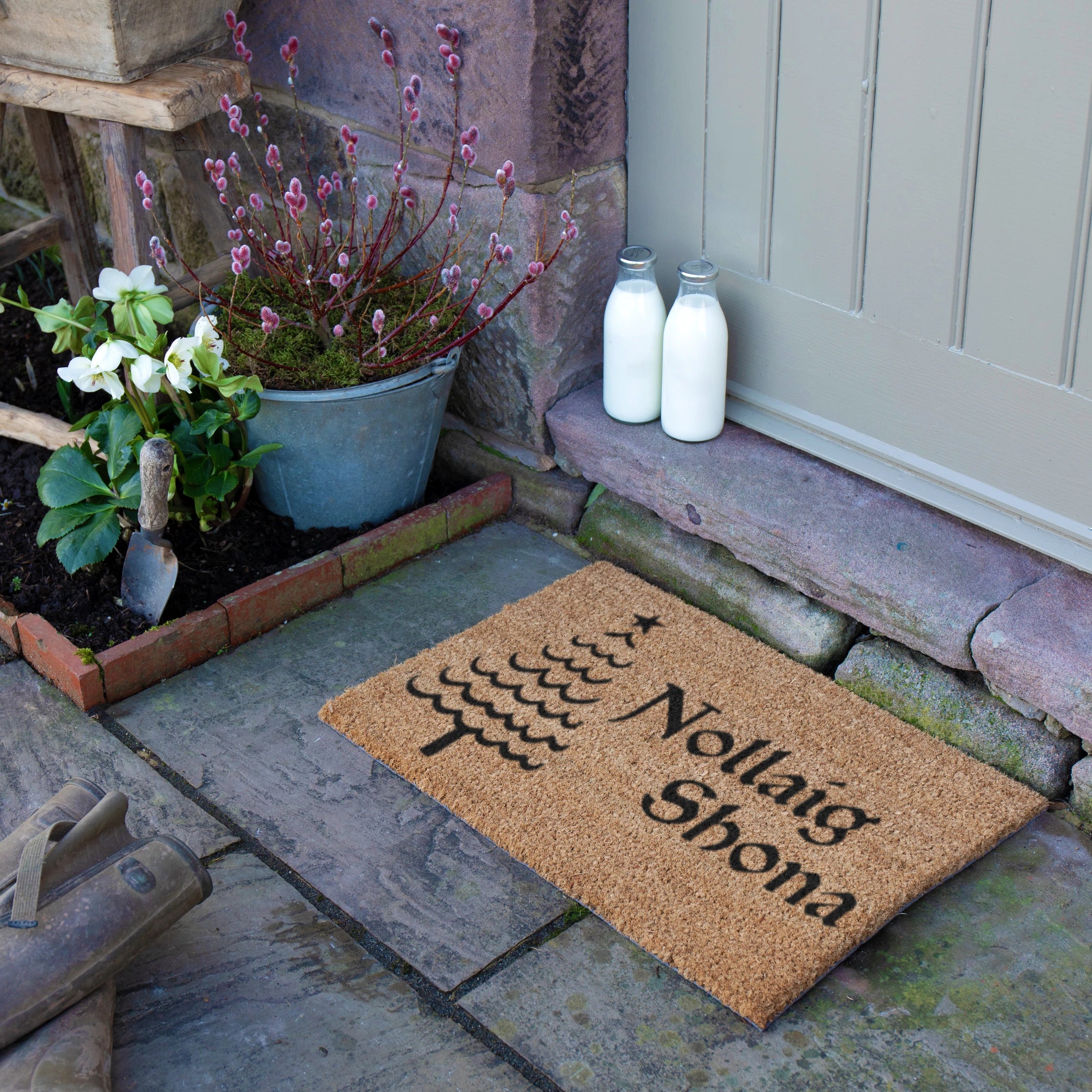 Nollaig Shona Coir Doormat