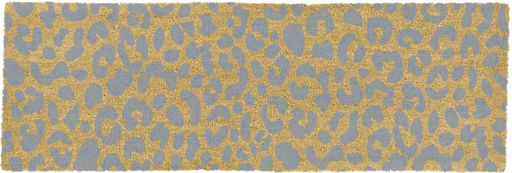 Grey Leopard Print Double Doormat