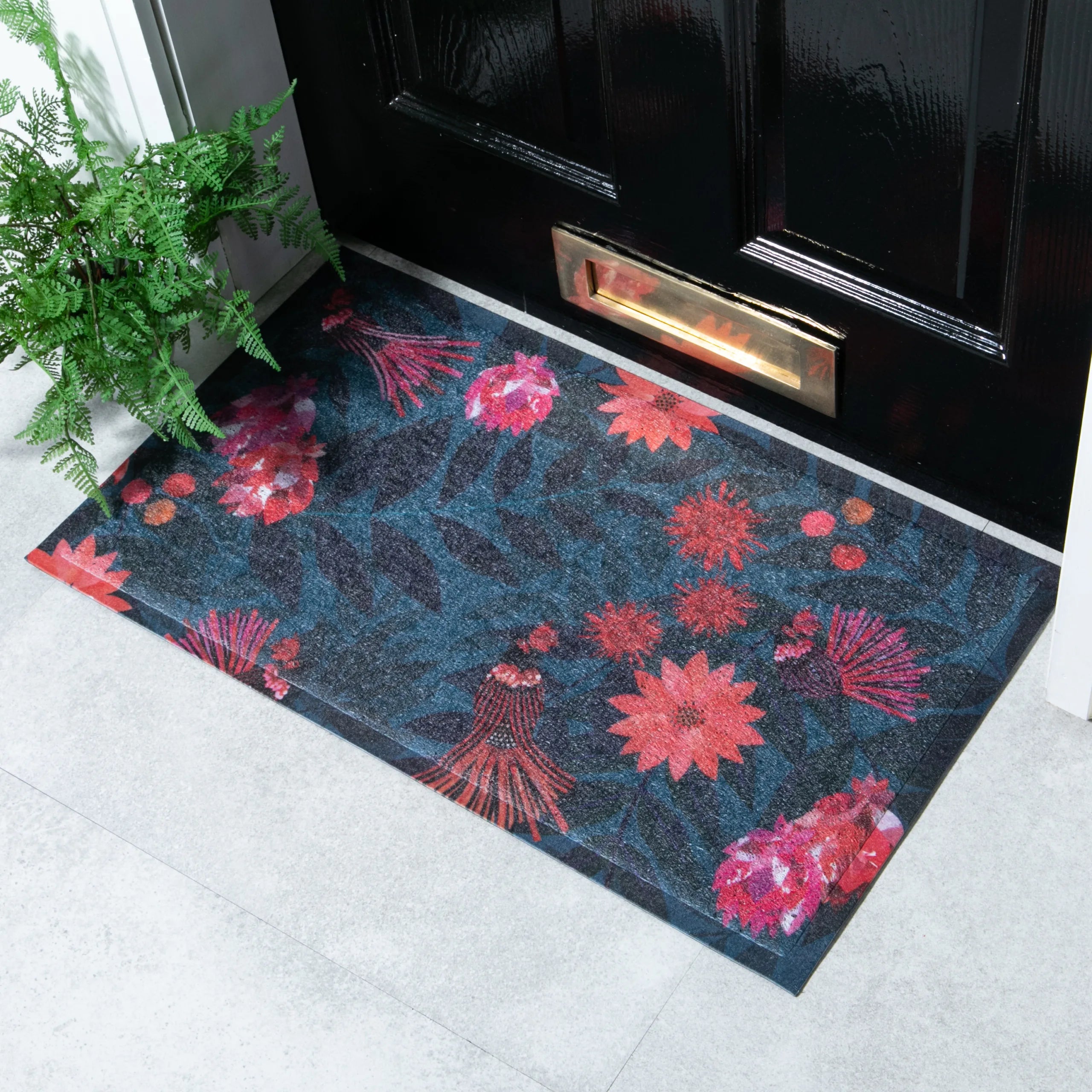 Home Bird Teal Doormat x Rachel Parker