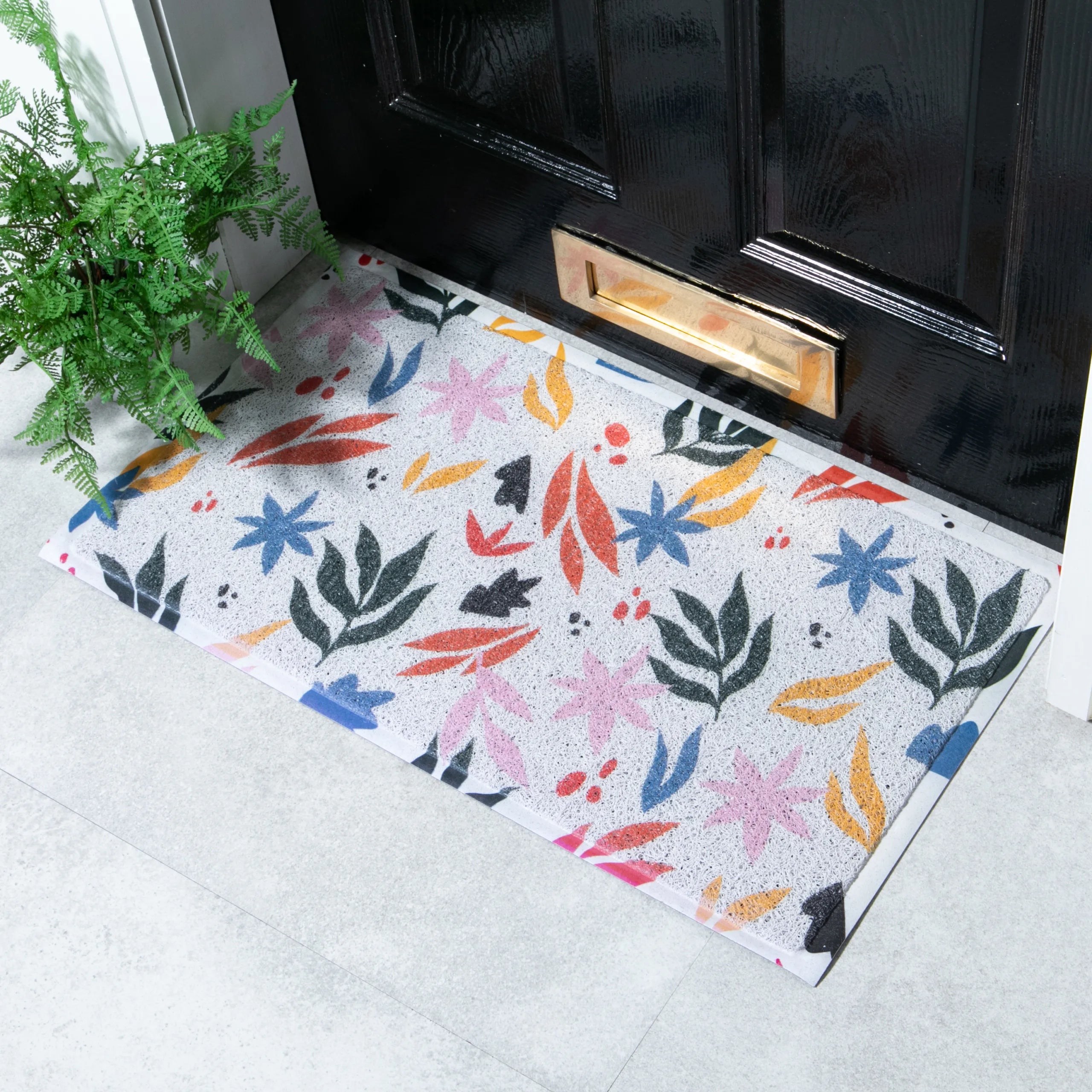 Floral Leaf Pattern Doormat x Melissa Donne