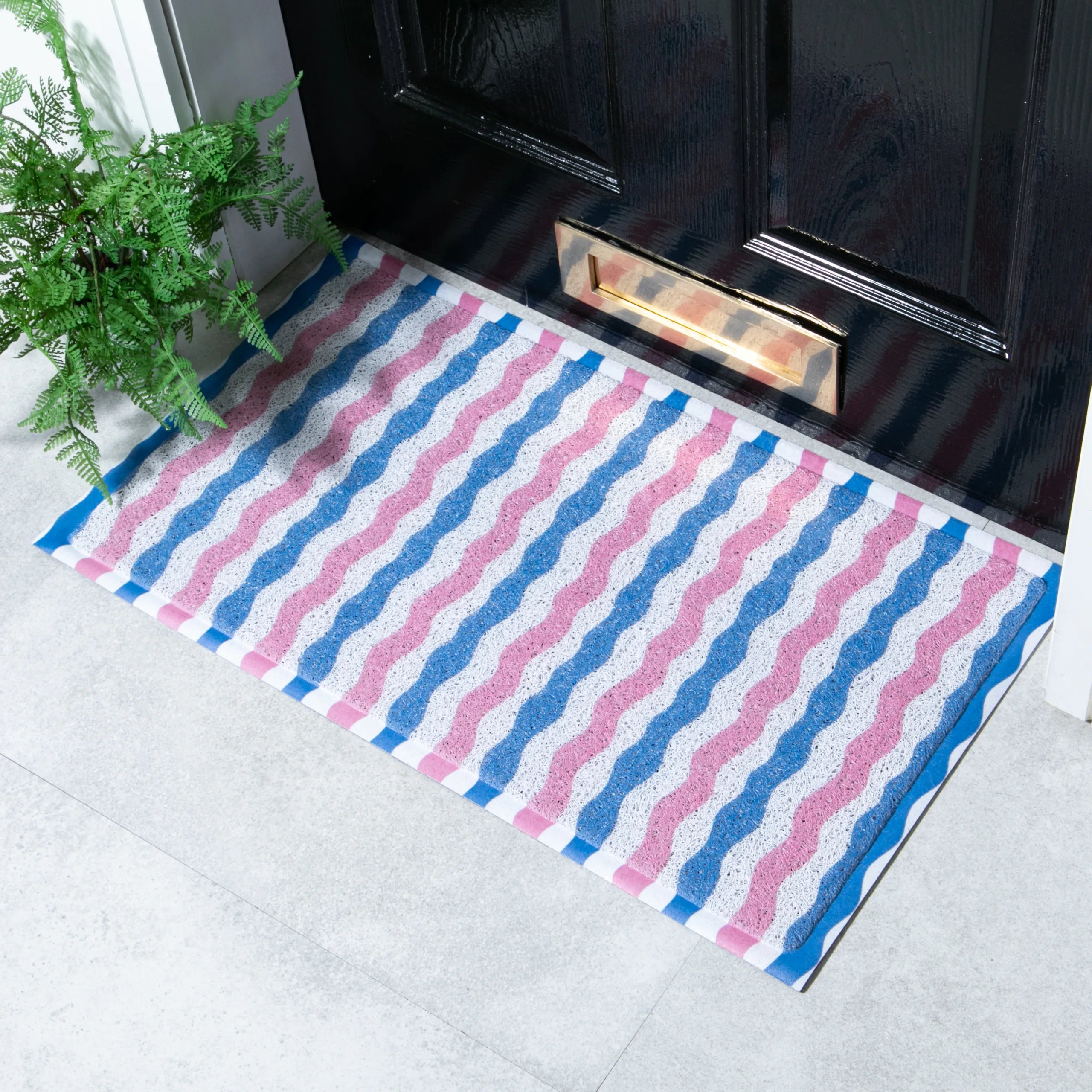 Pink Blue Waves Doormat x Melissa Donne