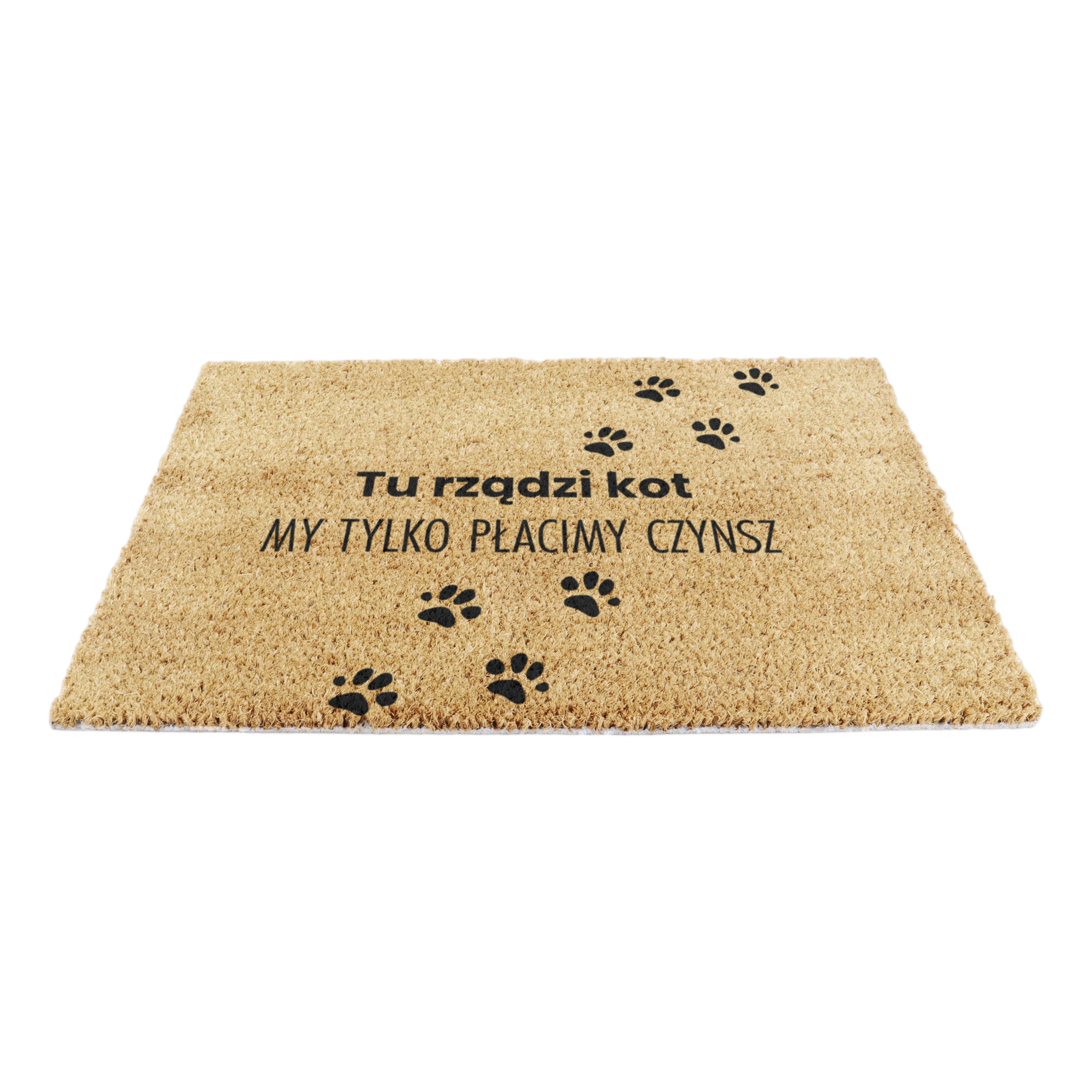 Tu Rzadzi Kot Coir Doormat