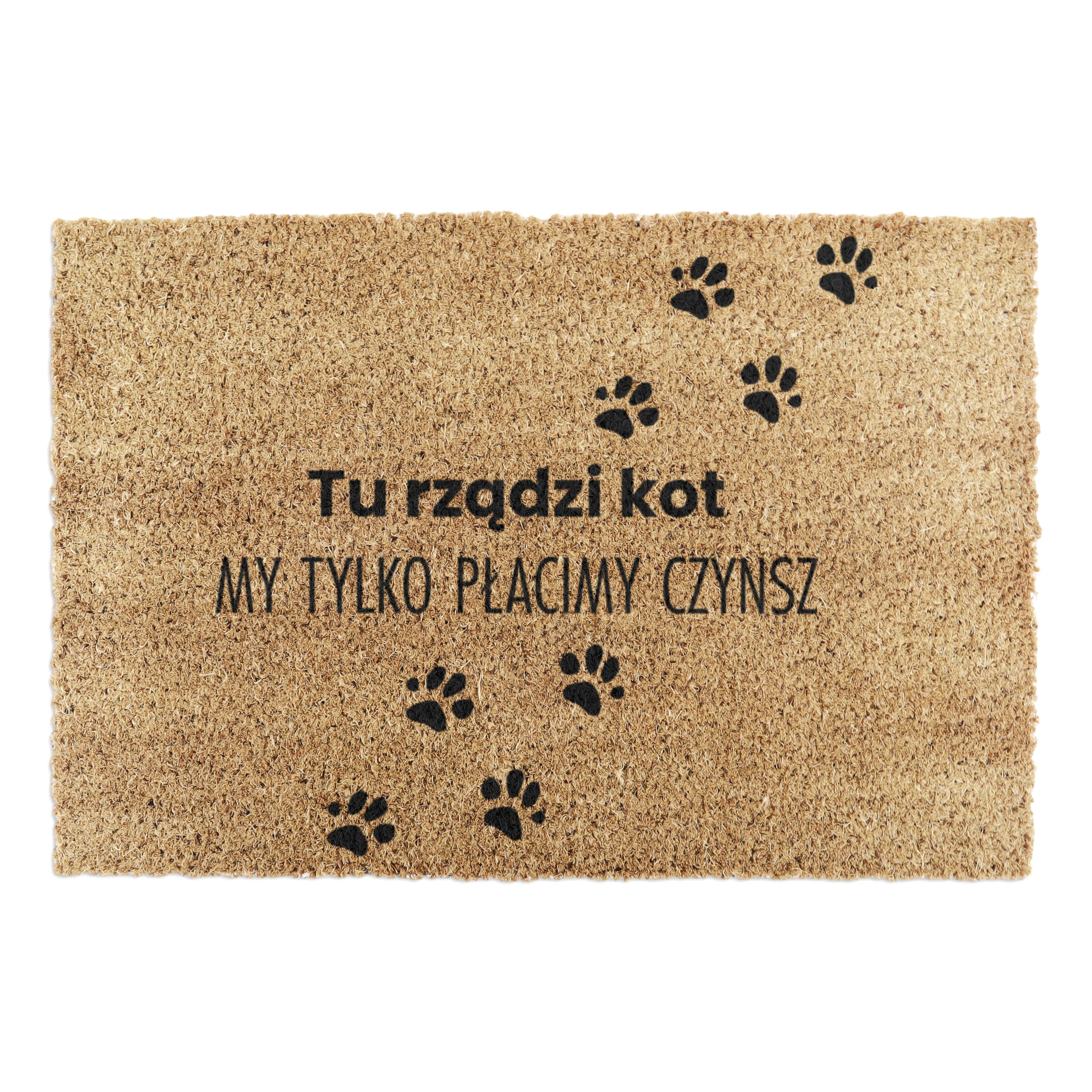 Tu Rzadzi Kot Coir Doormat