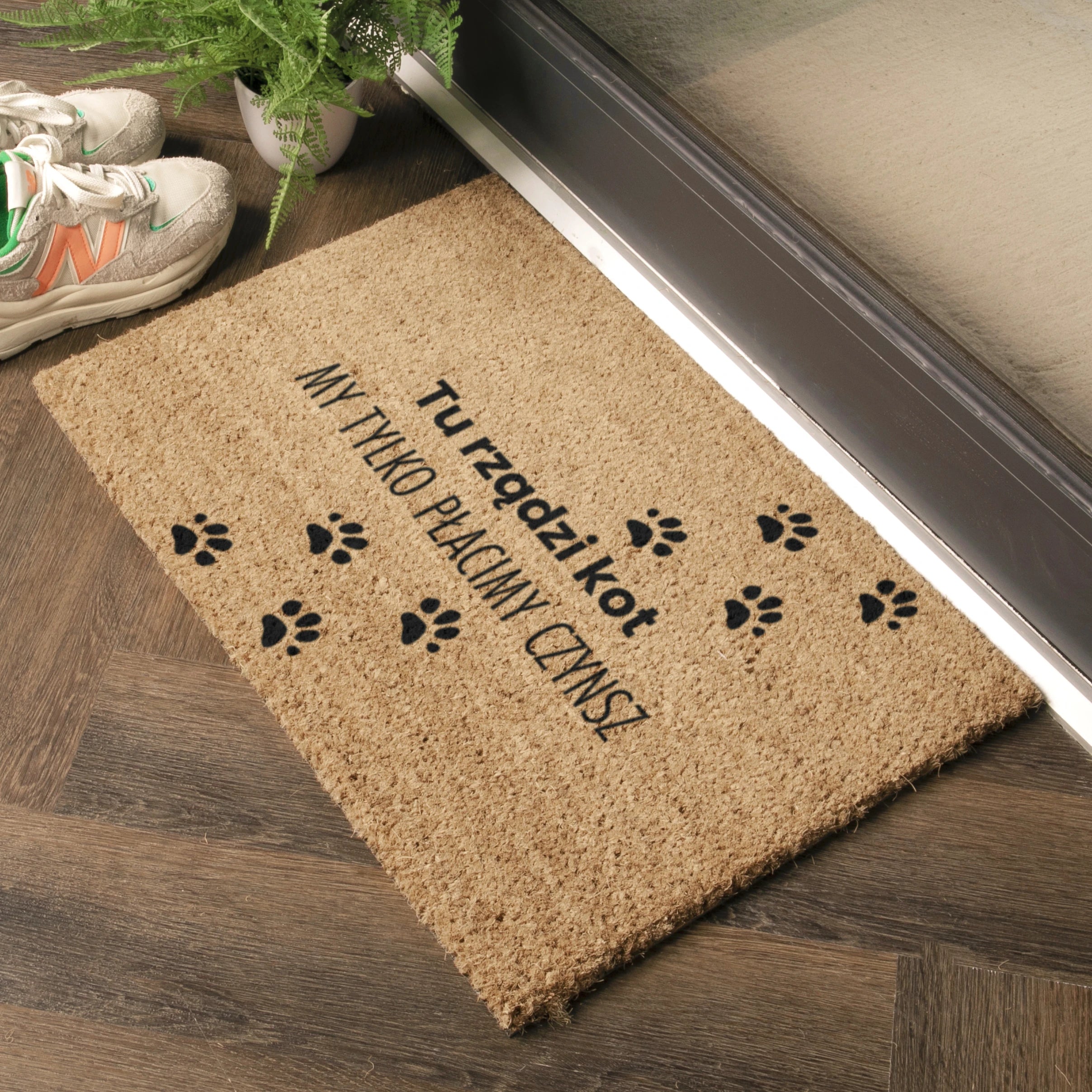 Tu Rzadzi Kot Coir Doormat