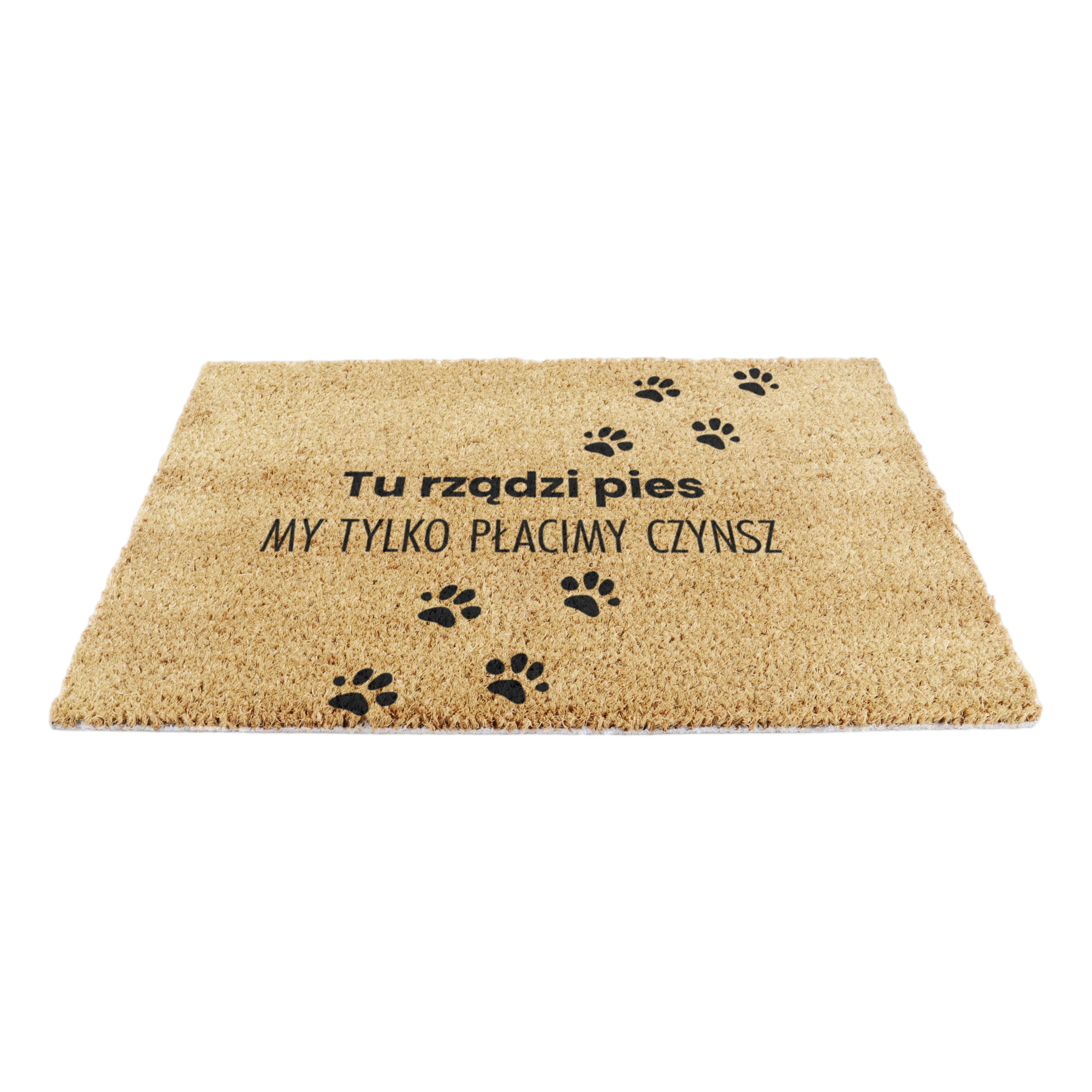 Tu rzadzi pies Coir Doormat