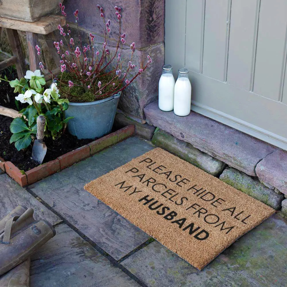 Please Hide All Parcels From My Husband Doormat