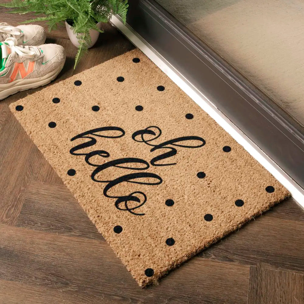 Oh Hello Polka Dot Doormat