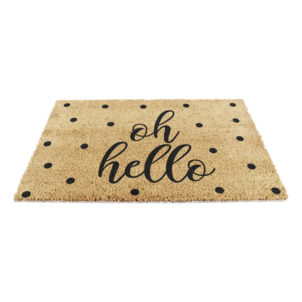 Oh Hello Polka Dot Doormat