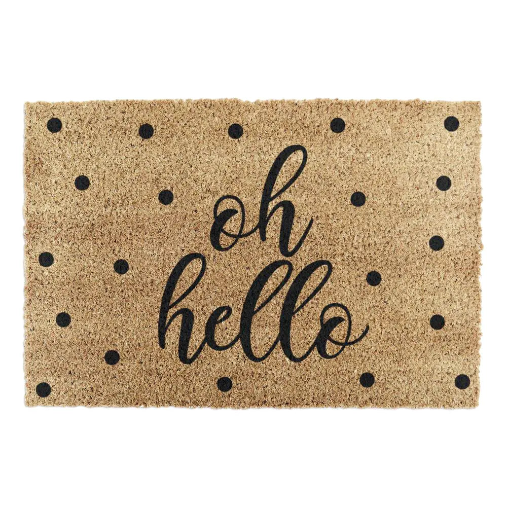 Oh Hello Polka Dot Doormat