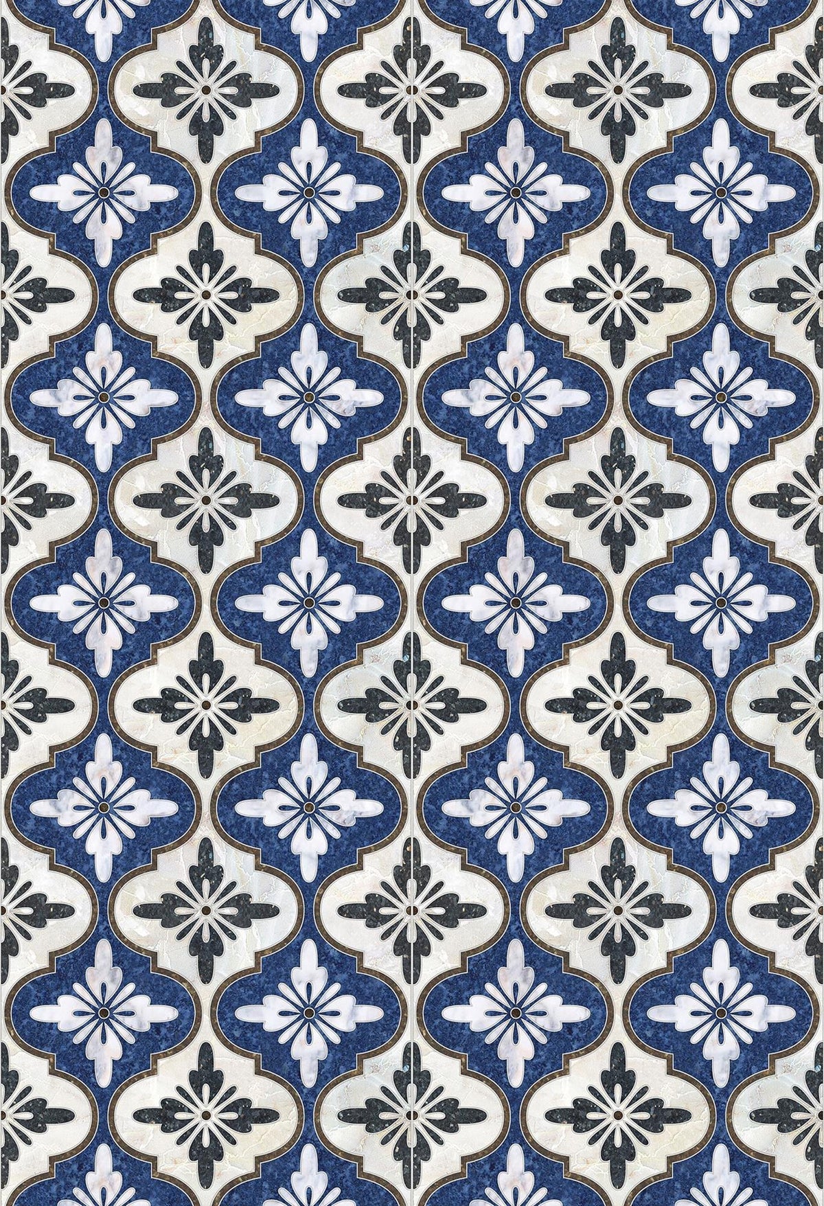 Tapis de cuisine imperméable Maroc Bleu