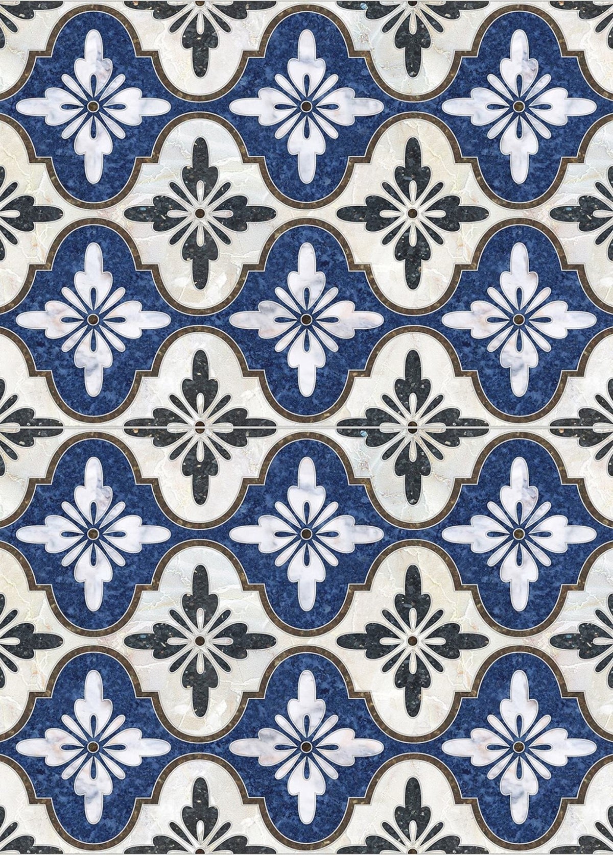 Tapis de cuisine imperméable Maroc Bleu