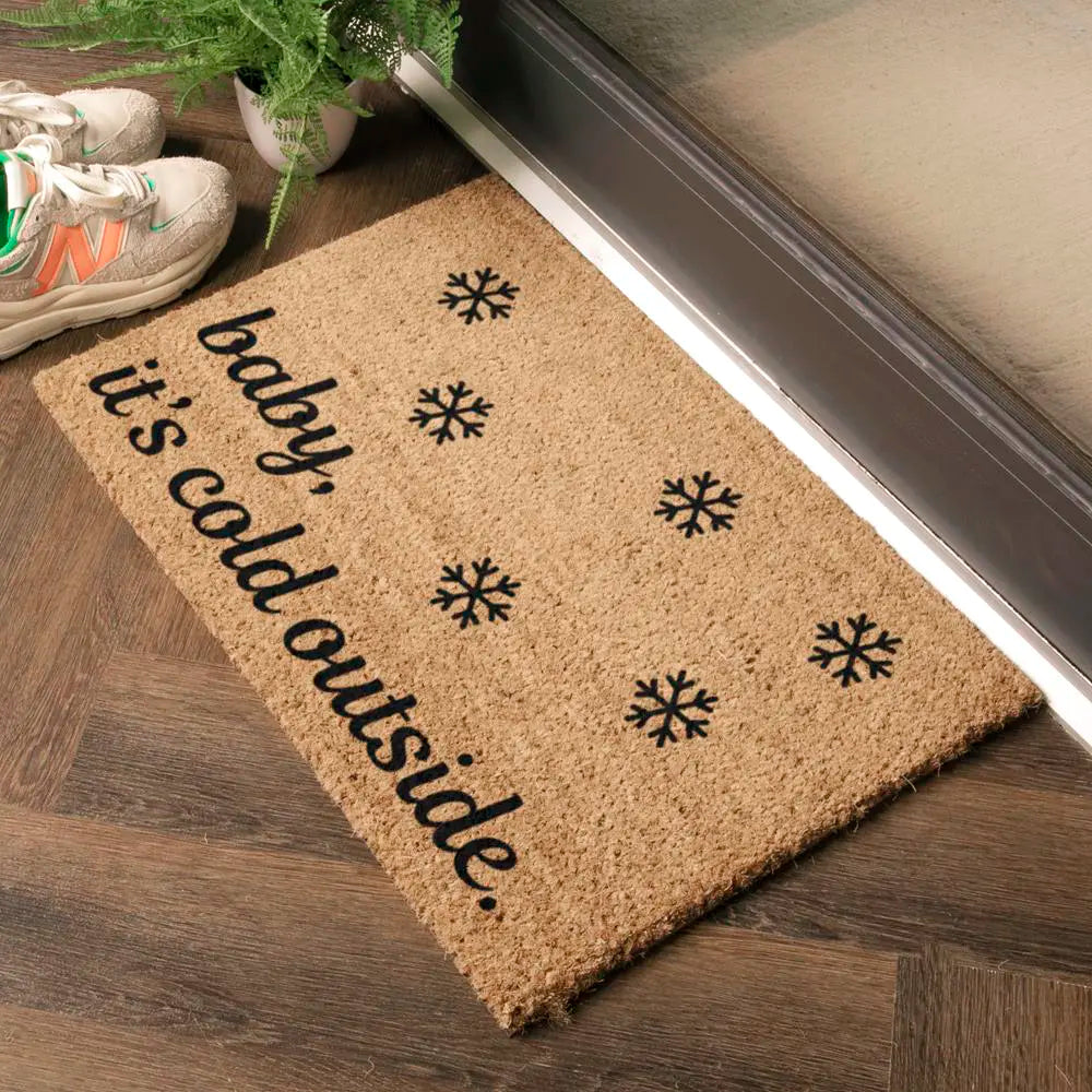 Baby it's Cold Outside Snowflakes Doormat