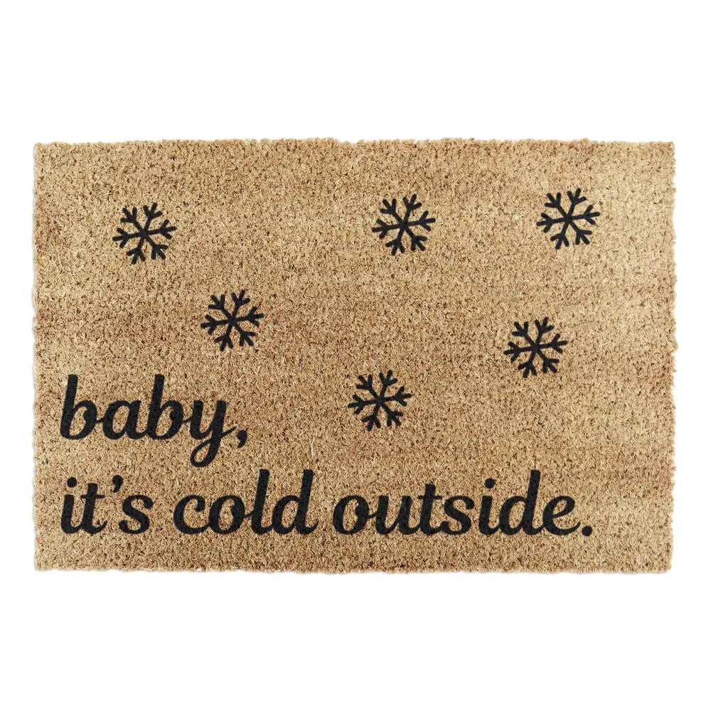 Baby it's Cold Outside Snowflakes Doormat