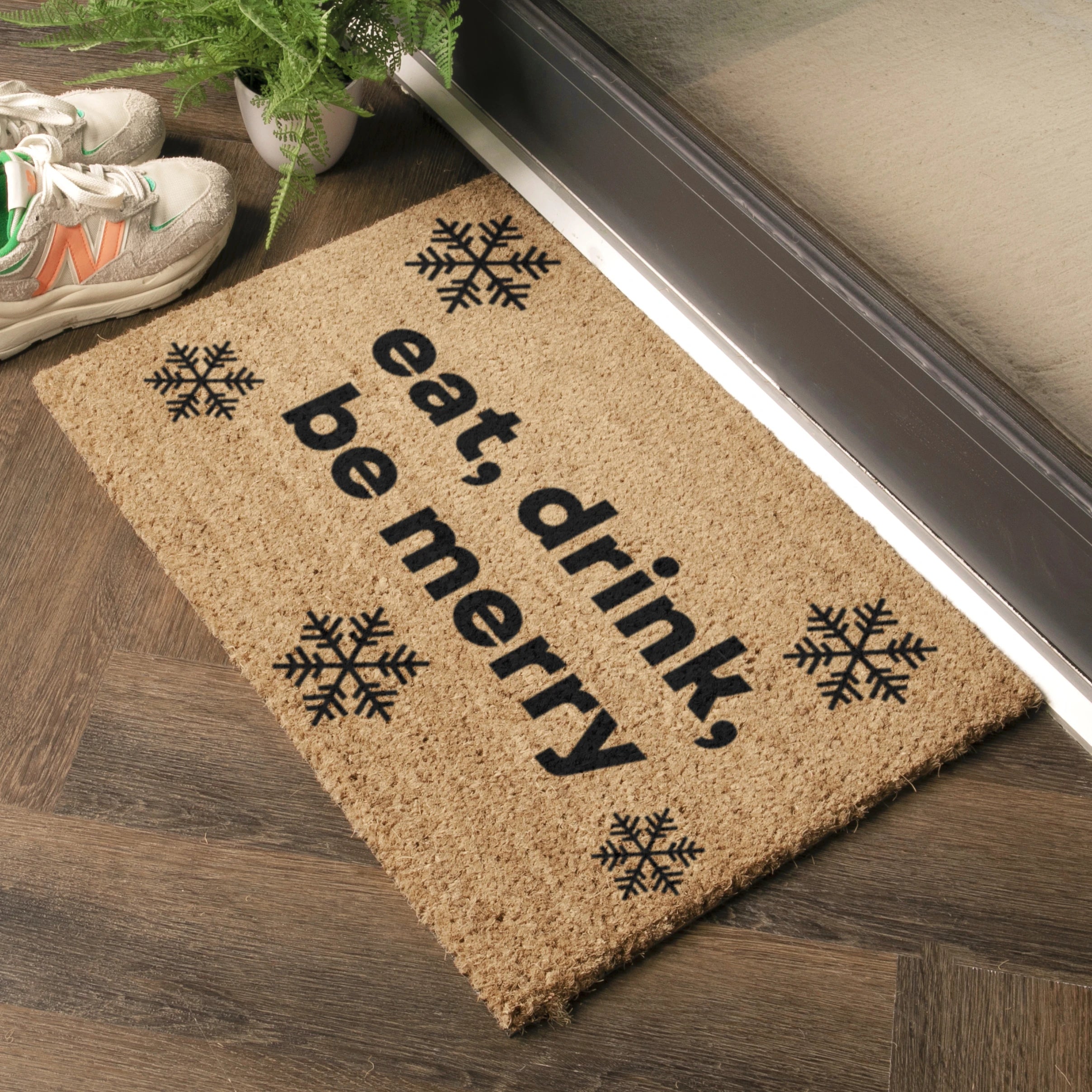 Eat, Drink, Be Merry Christmas Doormat