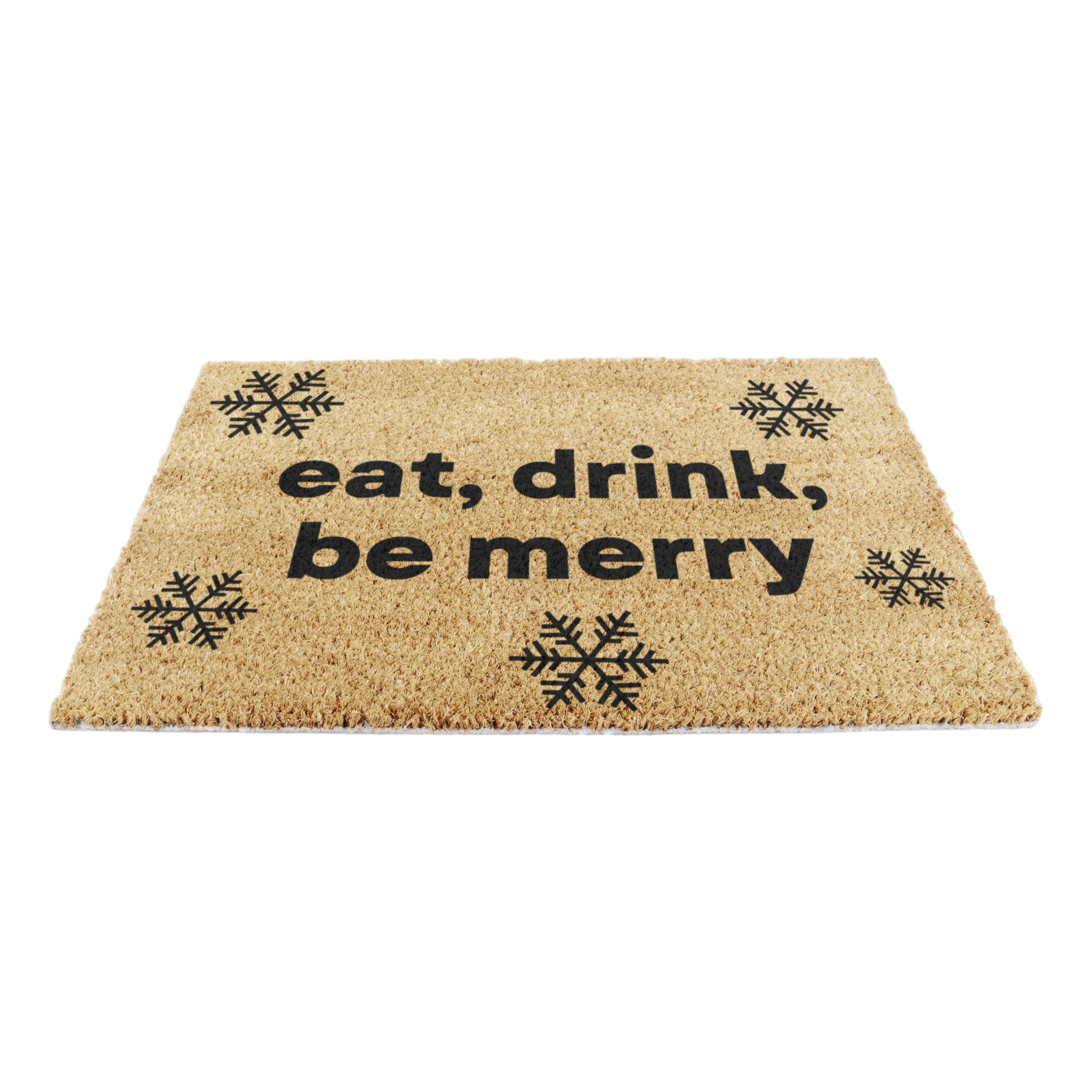 Eat, Drink, Be Merry Christmas Doormat