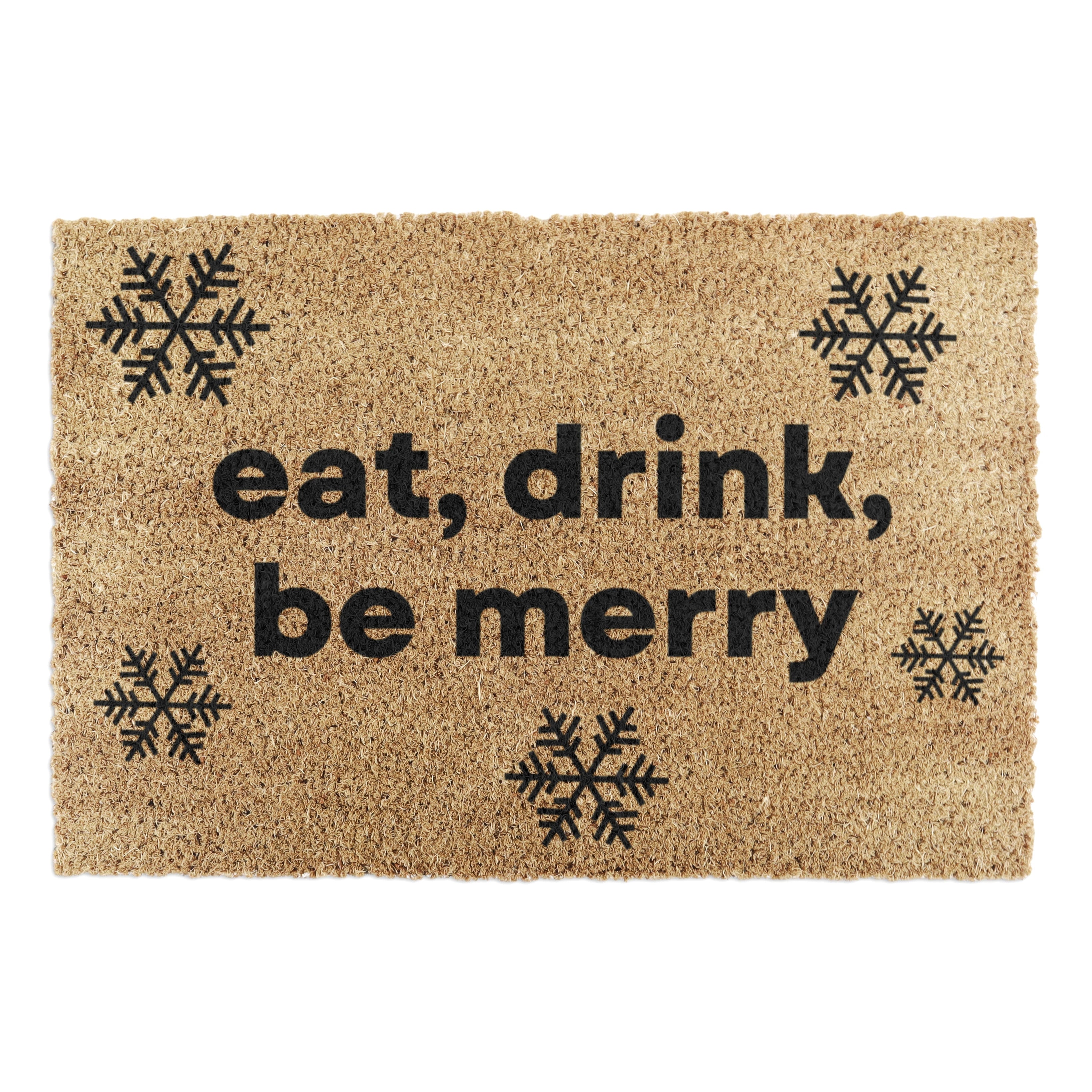 Eat, Drink, Be Merry Christmas Doormat